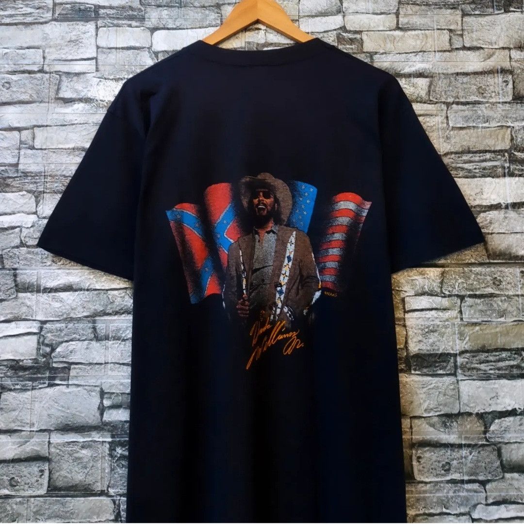 Band Tees Vintage 90's Hank Williams Jr Tshirt Size US L / EU 52-54 / 3 - 4 Thumbnail