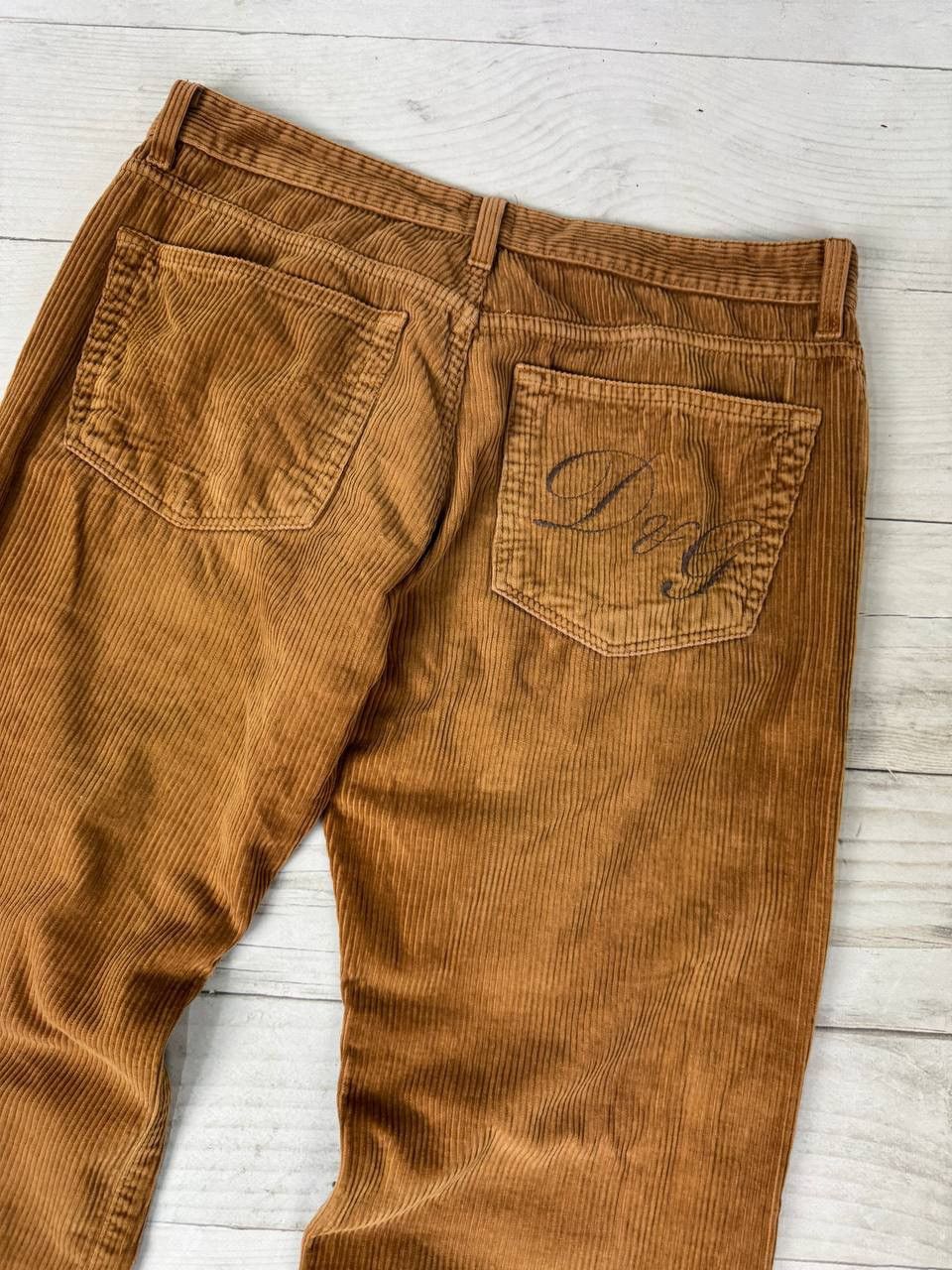 Dolce & Gabbana Vintage Dolce Gabbana Corduroy Pants Big Logo Baggy 90s Size US 34 / EU 50 - 2 Thumbnail
