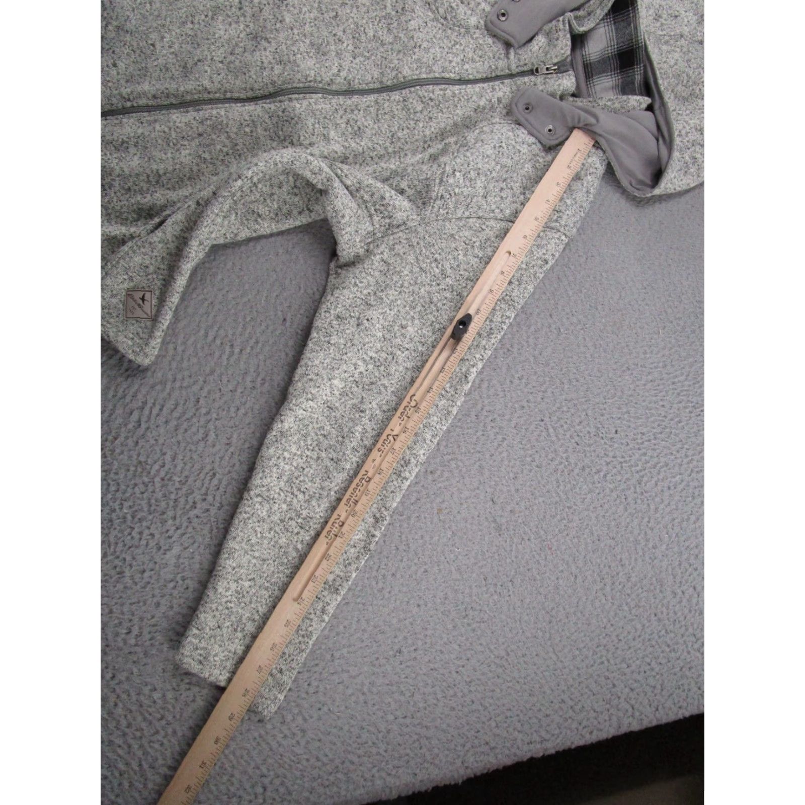 Eddie Bauer Eddie Bauer Full Zip Hooded Quilted Elbow Patch Sweater Fleece Jacket 2XL Gray 2XL Eddie Bauer Jacket Full Zip Hooded Fleece Casual Womens Size XXL / US 16-18 / IT 52-54 - 7 Thumbnail