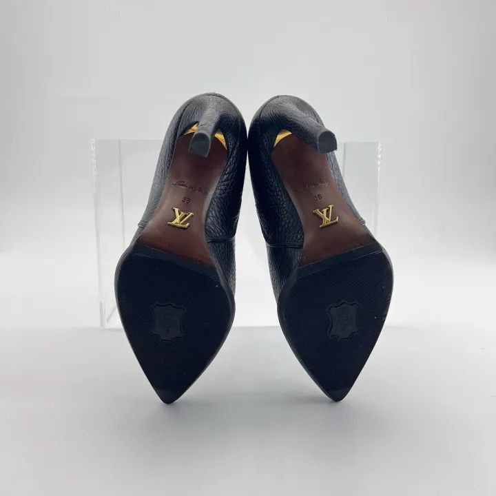 Louis Vuitton Louis Vuitton Black Leather High Heels for Women -2508 Size US 6 / IT 36 - 4 Thumbnail