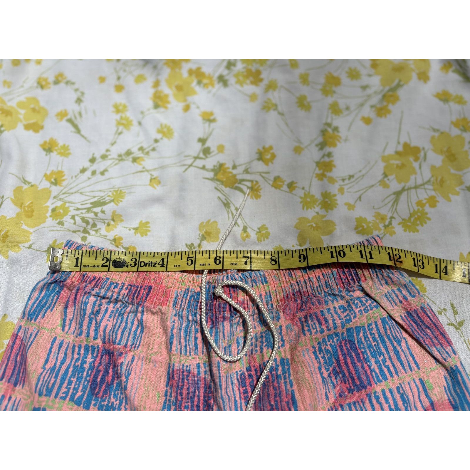 Vintage VTG 80S PATTERNED DRAWSTRING PARTY SHORTS Size 24" / US 00 / IT 34 - 6 Thumbnail