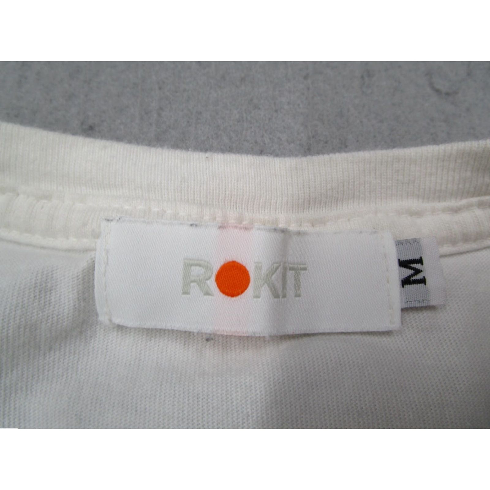 Vintage Rokit Shirt Mens Medium White Milk Honey Short Sleeve Crew Neck Made in USA Size US M / EU 48-50 / 2 - 3 Thumbnail