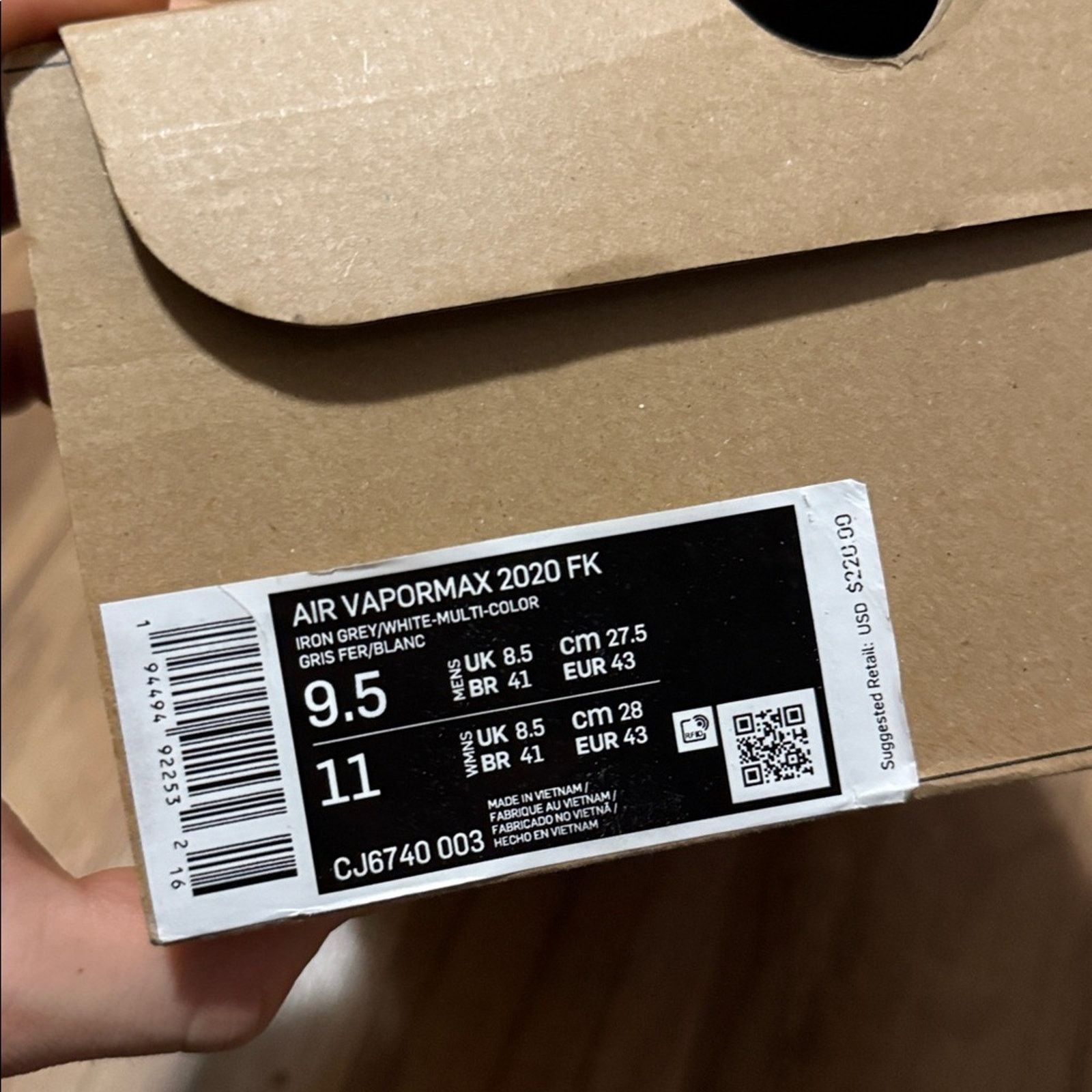 Nike Nike Air Vapormax 2020 Flyknit Iron Grey Multi Color Size US 9.5 / EU 42-43 - 8 Thumbnail