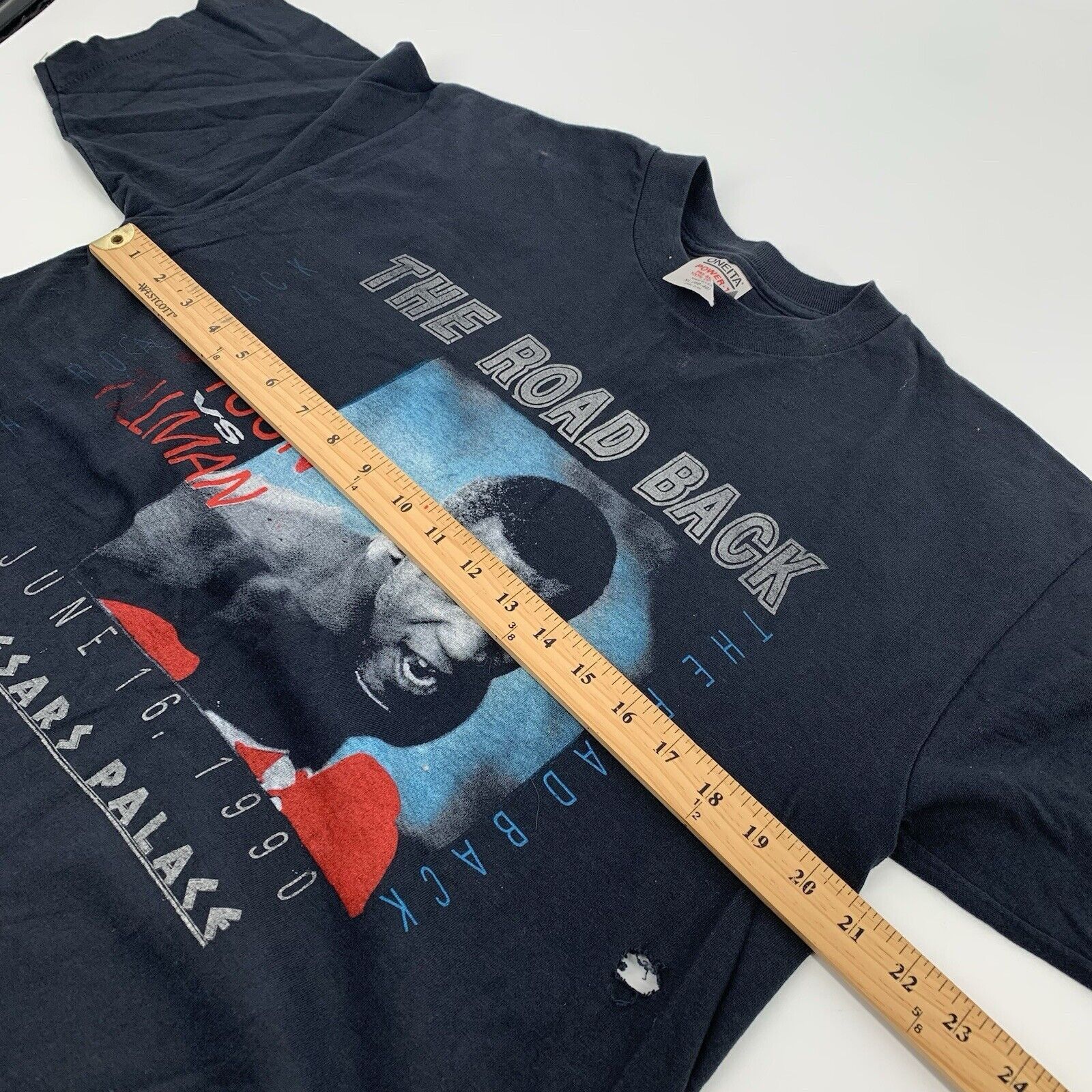 Vintage VTG 1990 Mike Tyson vs Tillman Foreman The Road Back Rap Size US XL / EU 56 / 4 - 8 Thumbnail