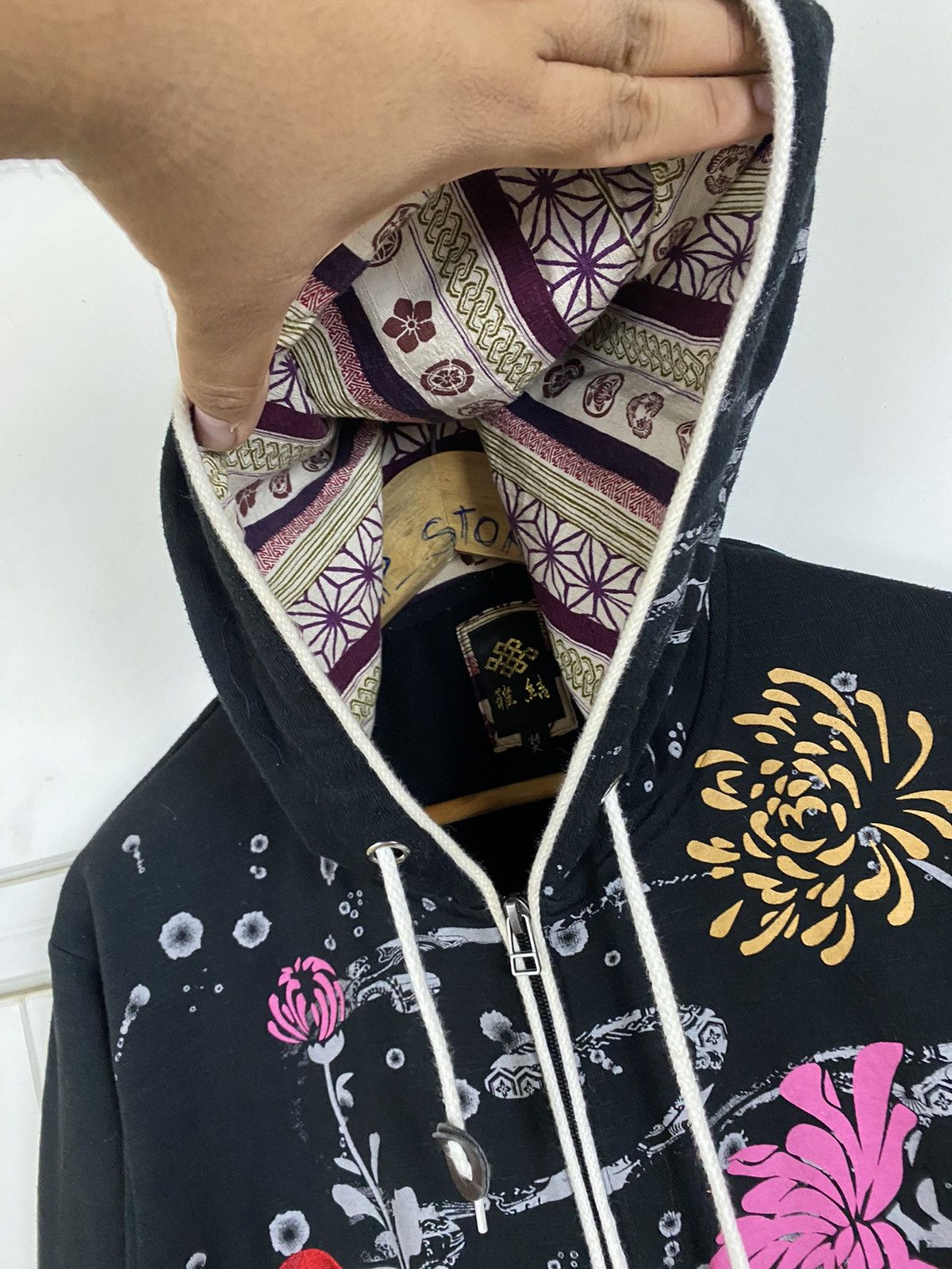 Japanese Brand × Vintage Vintage Sukajan Origami Hoodies Size US M / EU 48-50 / 2 - 10 Thumbnail