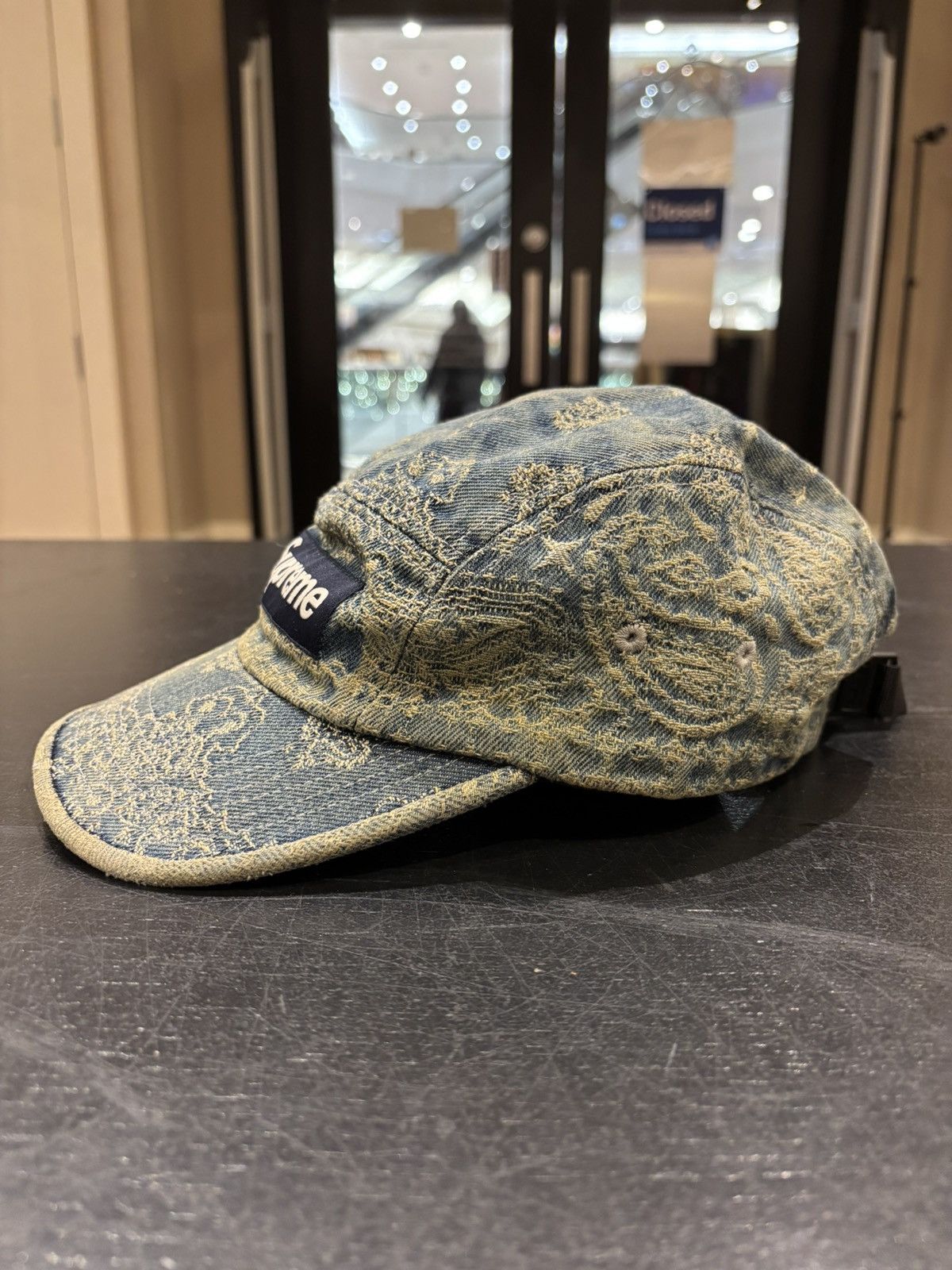 Supreme Supreme Paisley Denim Box Logo Hat Size ONE SIZE - 3 Thumbnail