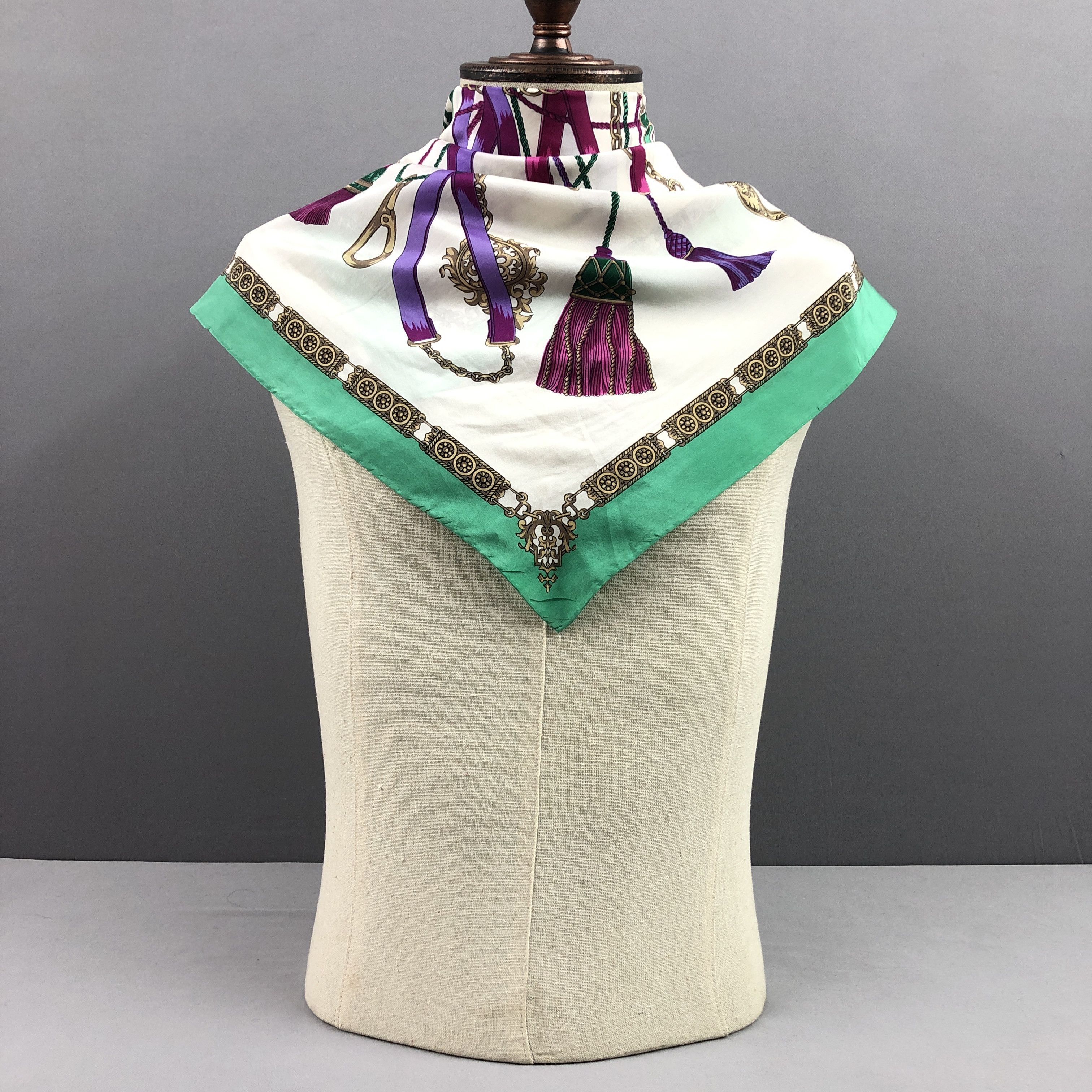 Other × Vintage Vintage Pola SILK Scarf Twill Stole Wraps Scarves Size ONE SIZE - 2 Thumbnail
