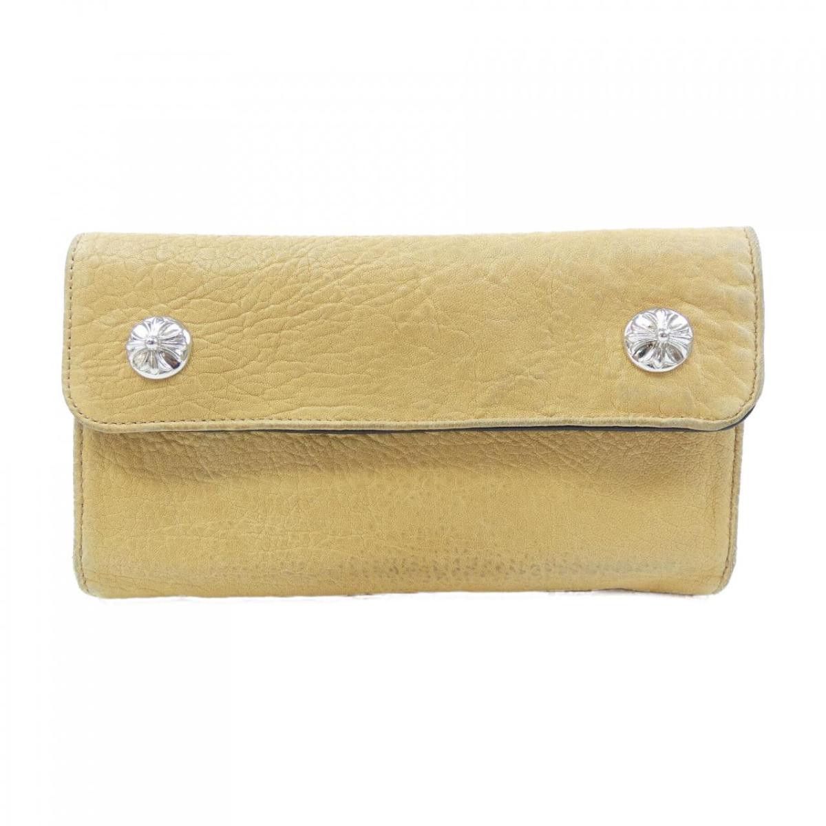 image of Chrome Hearts Long Wave Wallet in Yellow, Men's