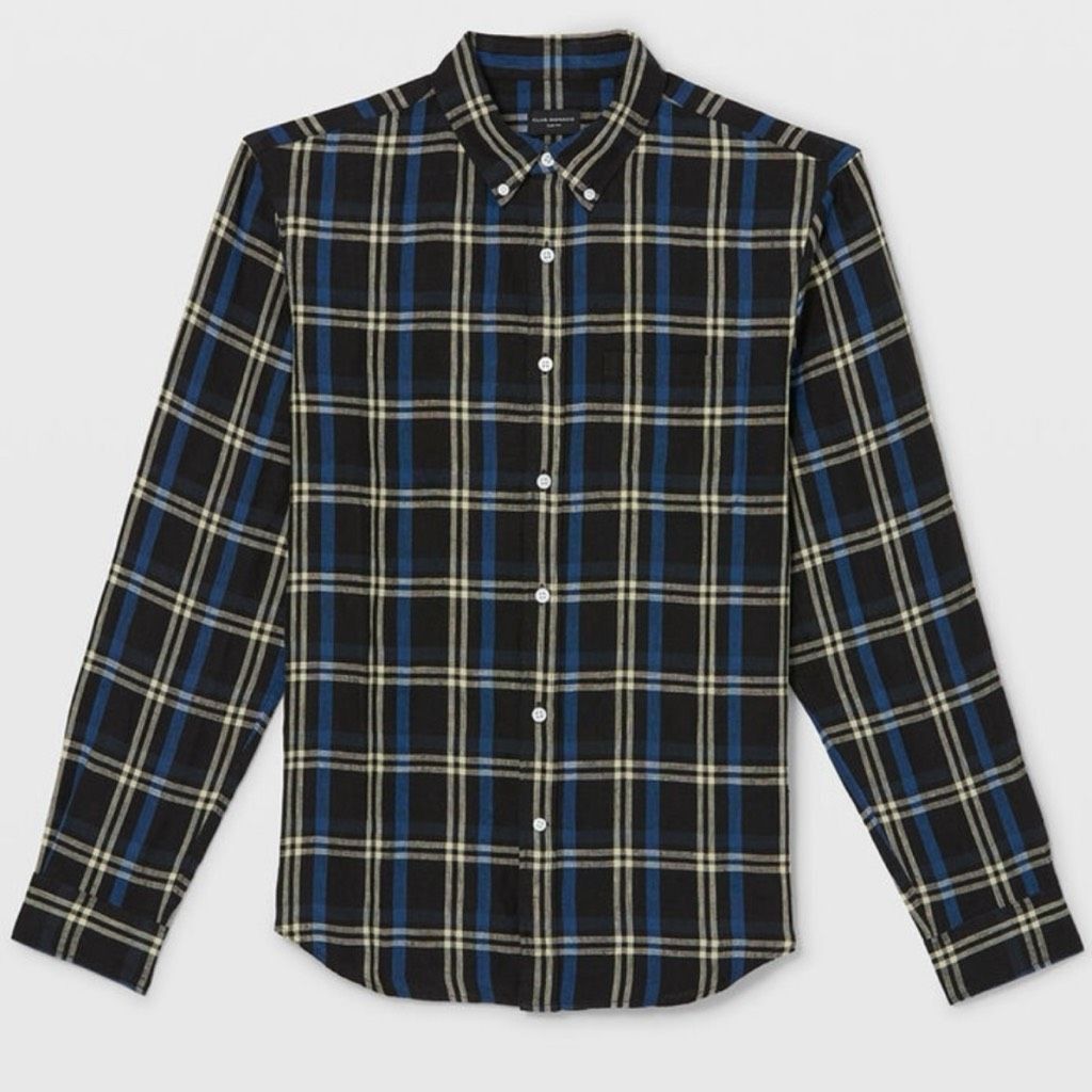 Club Monaco Club Monaco Black Multi Long Sleeve Plaid 100% Linen Button Up Shirt Mens Medium Size US M / EU 48-50 / 2 - 1 Thumbnail