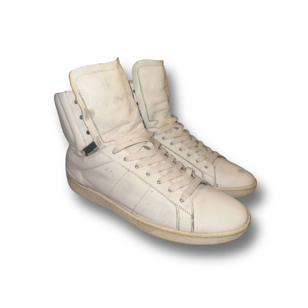 Saint Laurent Paris Saint laurent paris SL/01H White High Tops Size US 6.5 / EU 39-40 - 2 Thumbnail