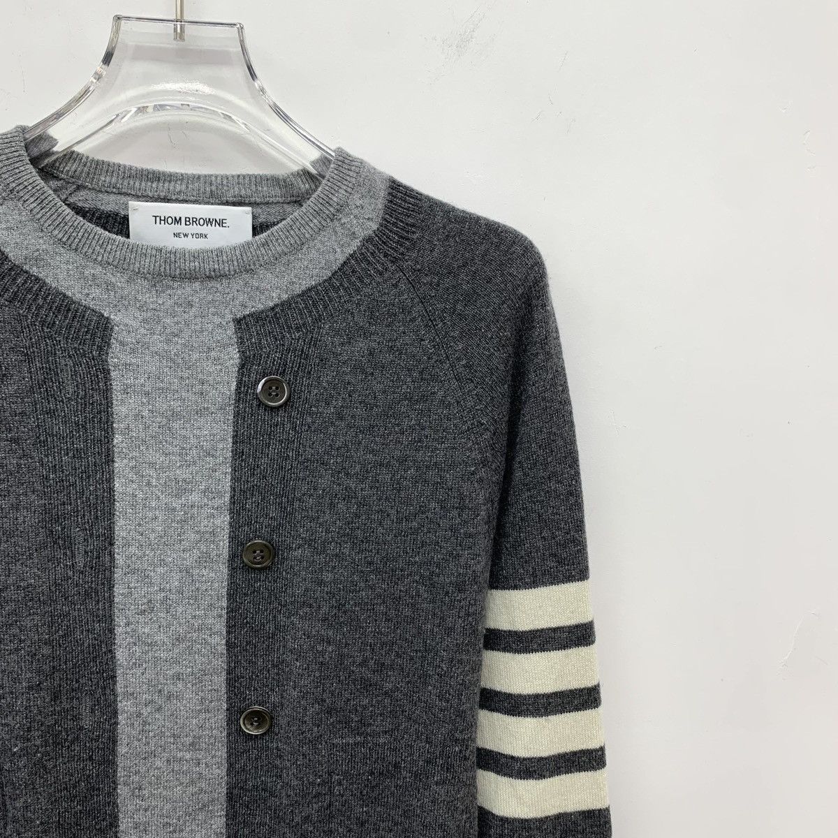Thom Browne Thom Browne Charcoal Cashmere Long Sleeve Knit Sweater K26WX Size M / US 6-8 / IT 42-44 - 3 Thumbnail