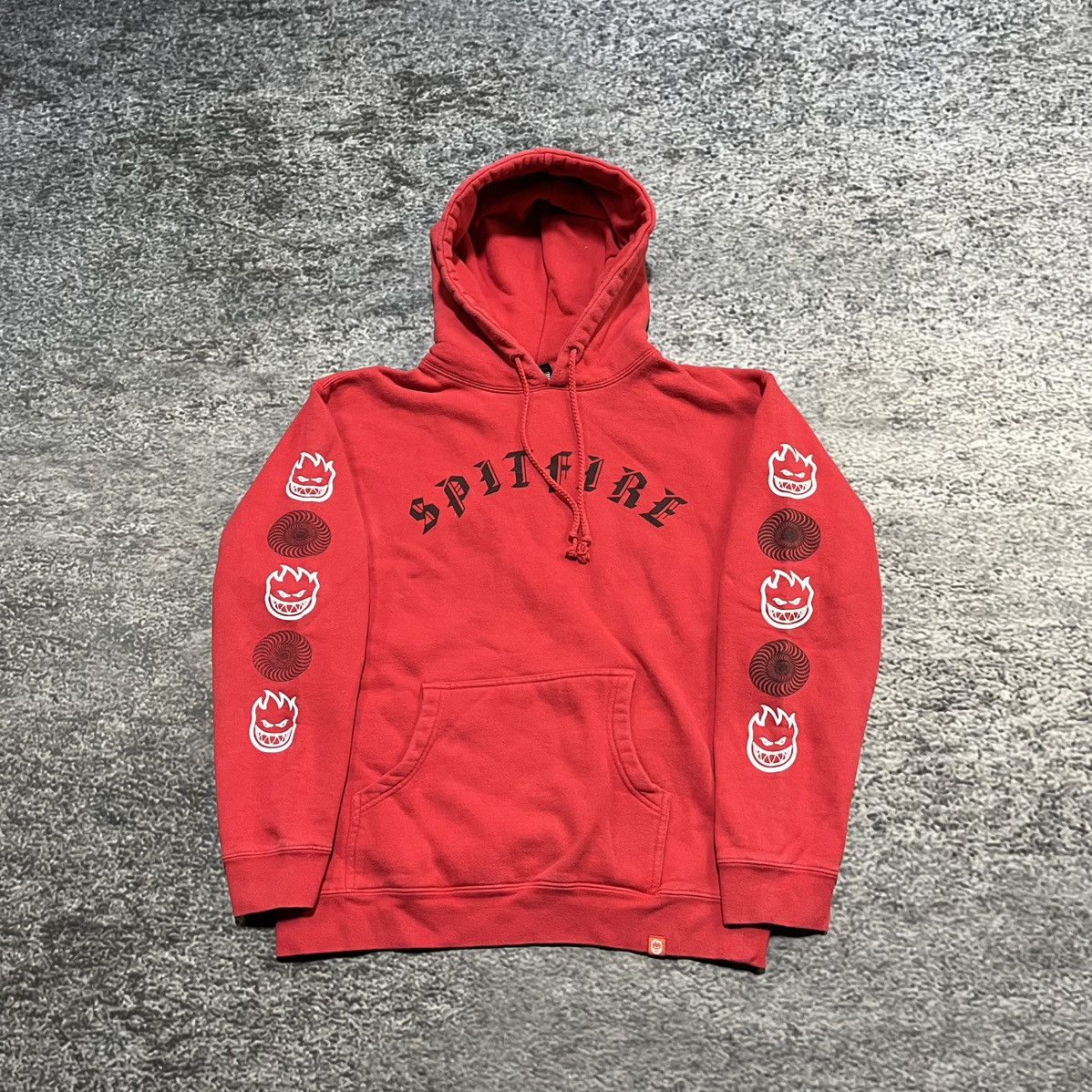 Spitfire Vintage Y2K Spitfire Red Grunge Skater Red Hoodie Medium Size US M / EU 48-50 / 2 - 1 Thumbnail