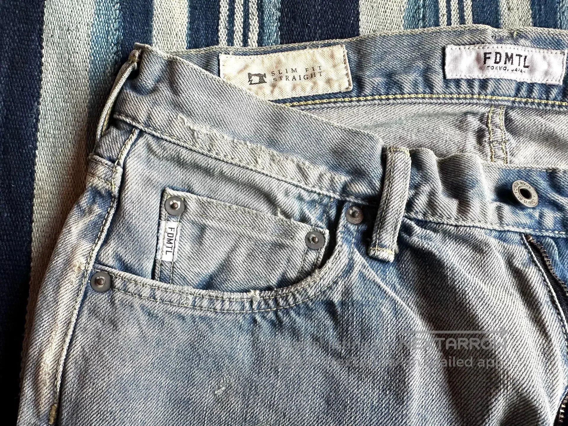 FDMTL fdmtl slim fit denim distressed patchwork jeans. Size US 32 / EU 48 - 6 Thumbnail