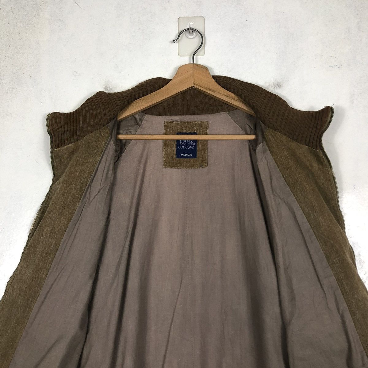 Japanese Brand 📌VINTAGE BOMBER JACKET BIKER HIGH COLLAR LENS CONCAVE Size US M / EU 48-50 / 2 - 15 Thumbnail