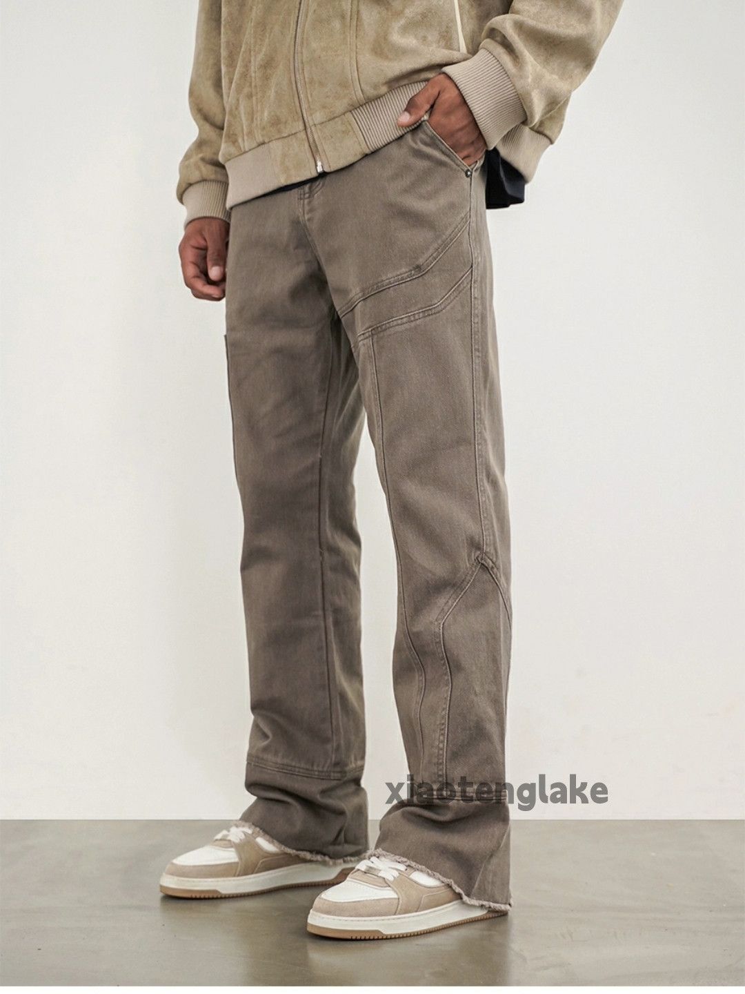 Designer × Japanese Brand × Vintage utility patchwork washed faded yuppie flared pants Size US 32 / EU 48 - 1 Thumbnail