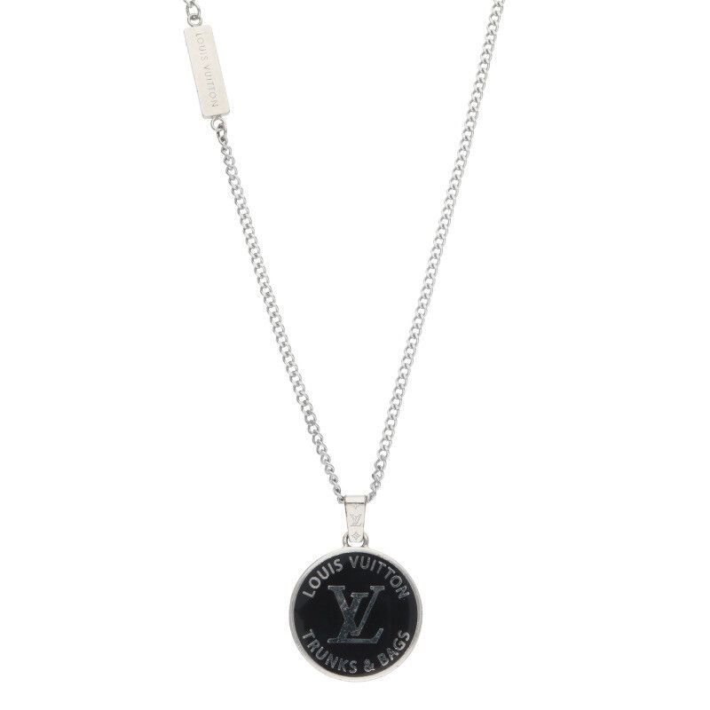 Louis Vuitton Louis Vuitton Necklace Silver x Black Size ONE SIZE - 1 Thumbnail