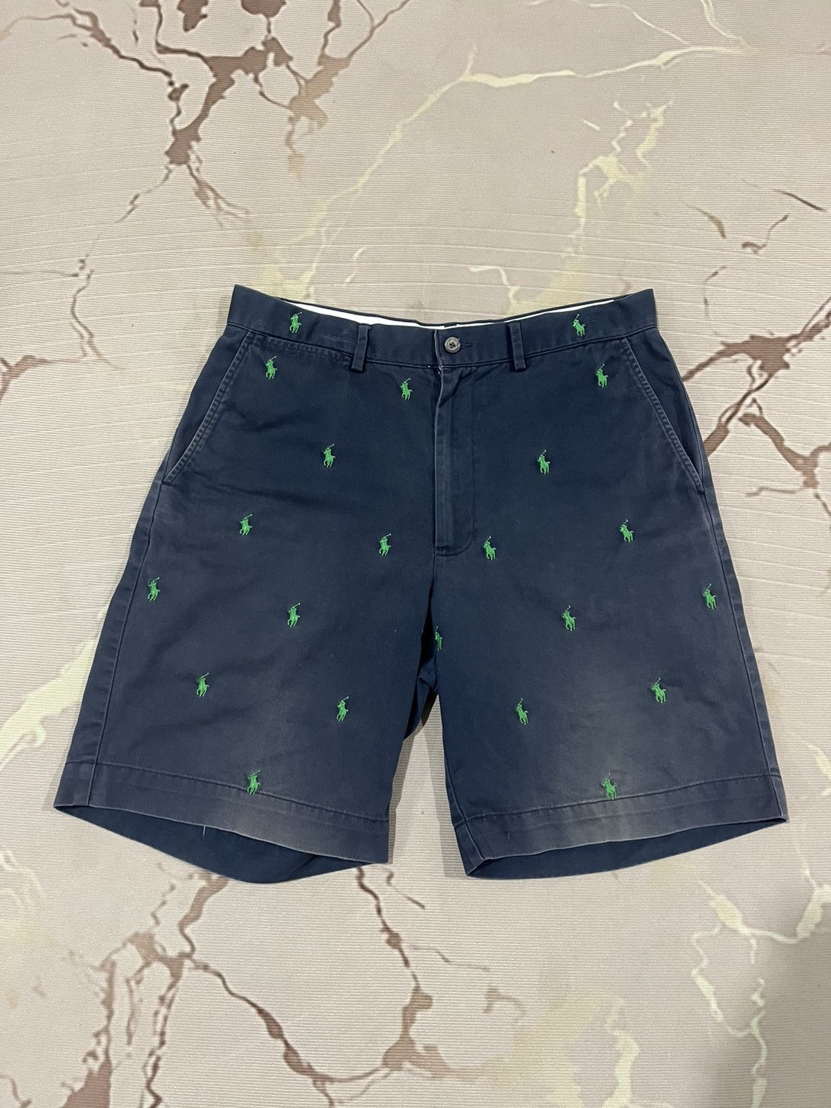 Polo Ralph Lauren Polo Ralph Lauren All Over Pony Shorts Navy 32 Rare Size US 32 / EU 48 - 1 Thumbnail
