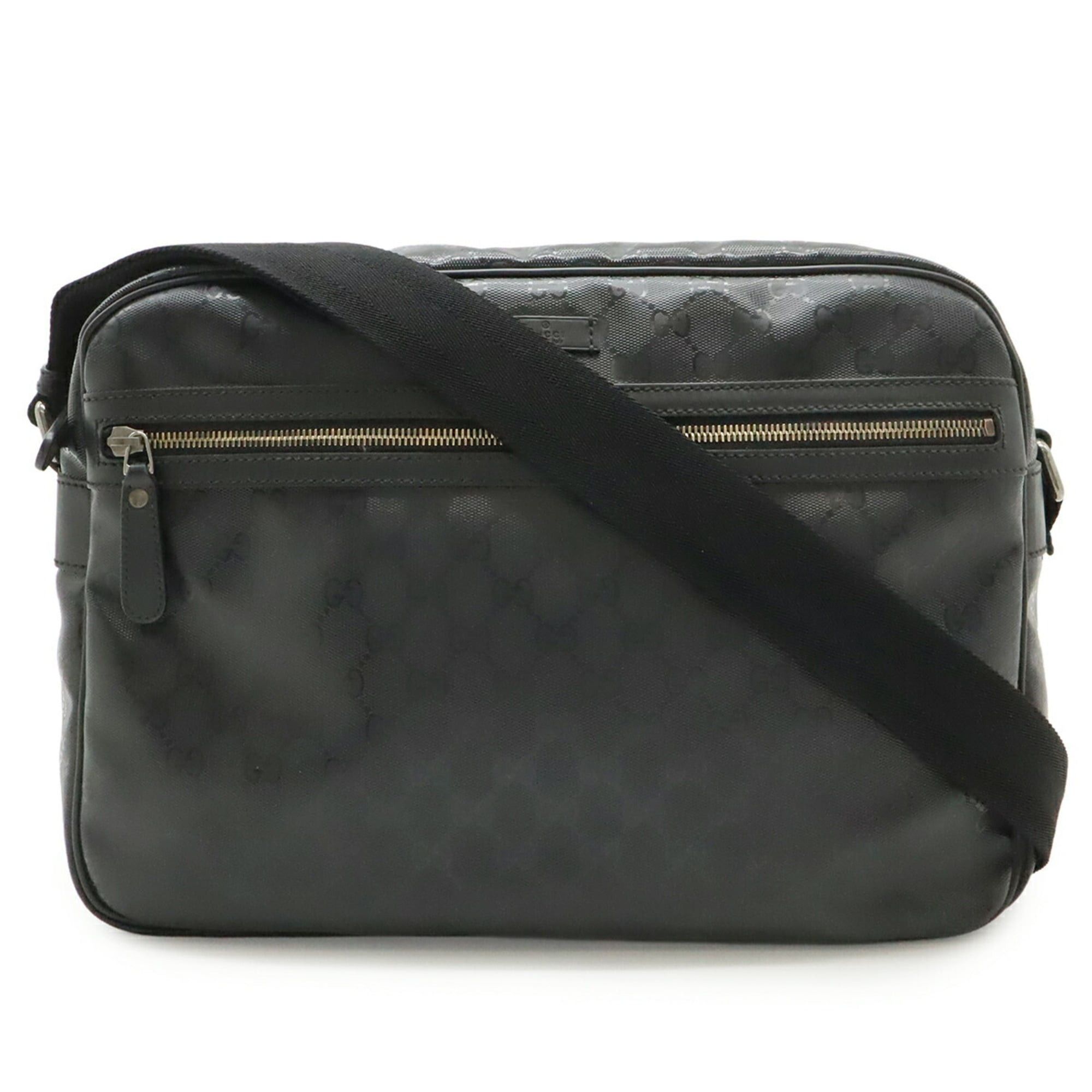 Gucci GUCCI GG Imprime Shoulder Bag/Handbag, Leather, Black, 211107 Size ONE SIZE - 1 Thumbnail