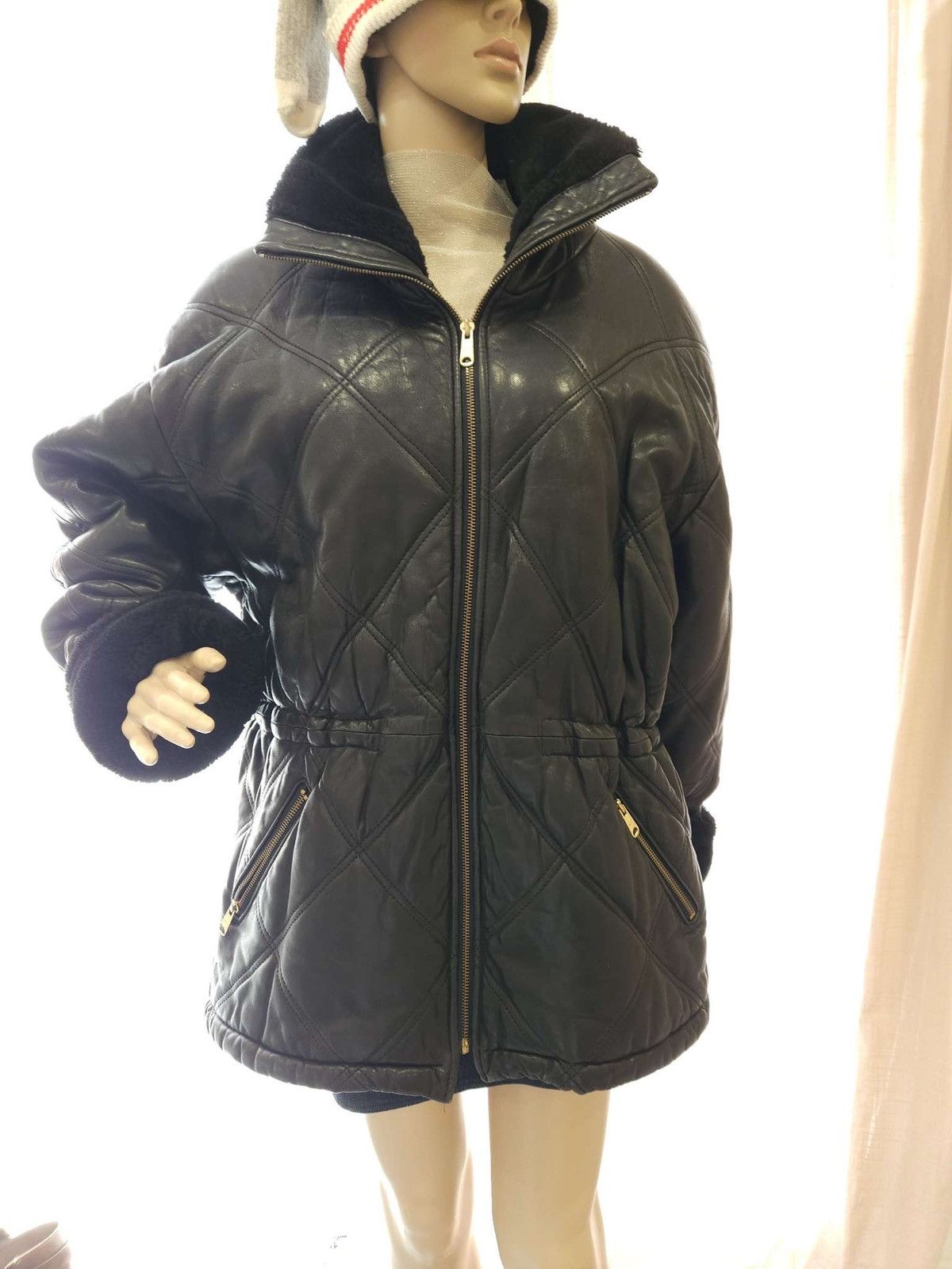 Vintage Vintage Genuine Leather/Lambskin Quilted Jacket By Marquis Size XXL / US 16-18 / IT 52-54 - 2 Thumbnail