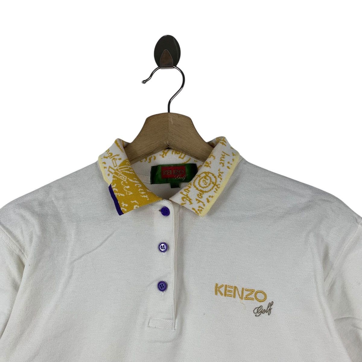 Kenzo Vintage KENZO PARIS GOLF Collection Ringer Polo Tee Shirt Size S / US 4 / IT 40 - 4 Thumbnail