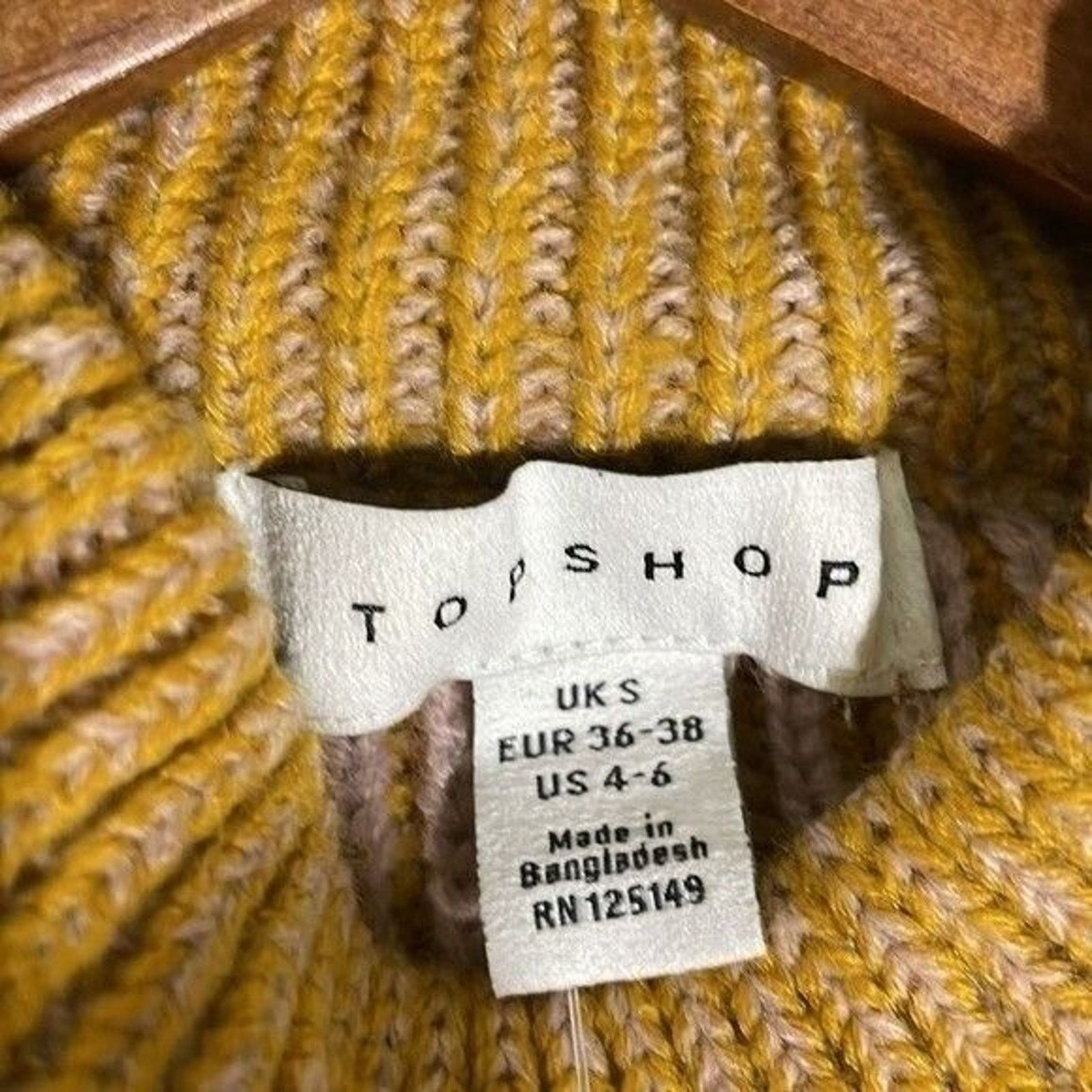 Topshop Top Shop Sweater Womens 4/6 NWT MockNeck Oversized Yellow Size S / US 4 / IT 40 - 9 Thumbnail