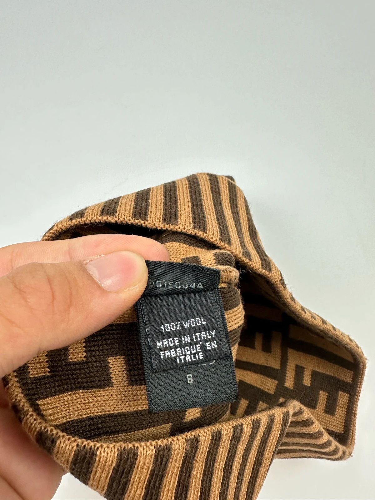 Fendi Fendi FF Monogram Brown Orange Wool Beanie Size ONE SIZE - 5 Thumbnail