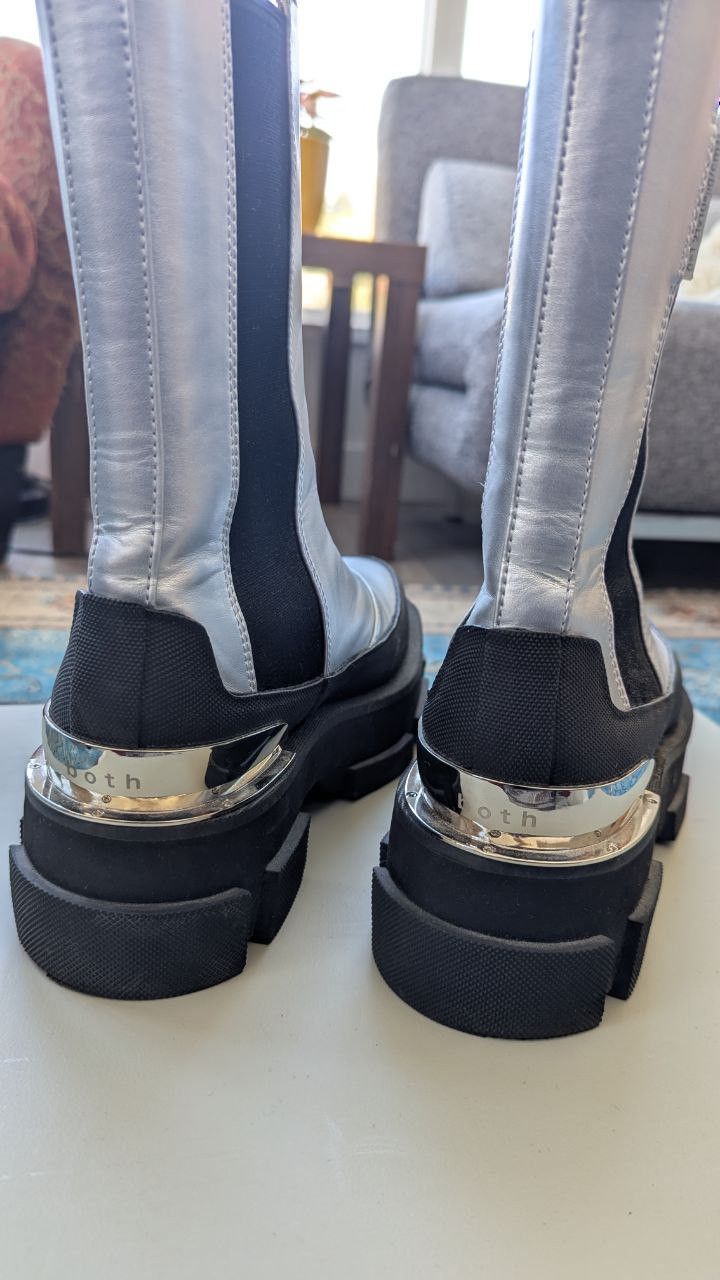Both Metallic Gao Platform Chelsea Silver boots Size US 8 / IT 38 - 2 Thumbnail