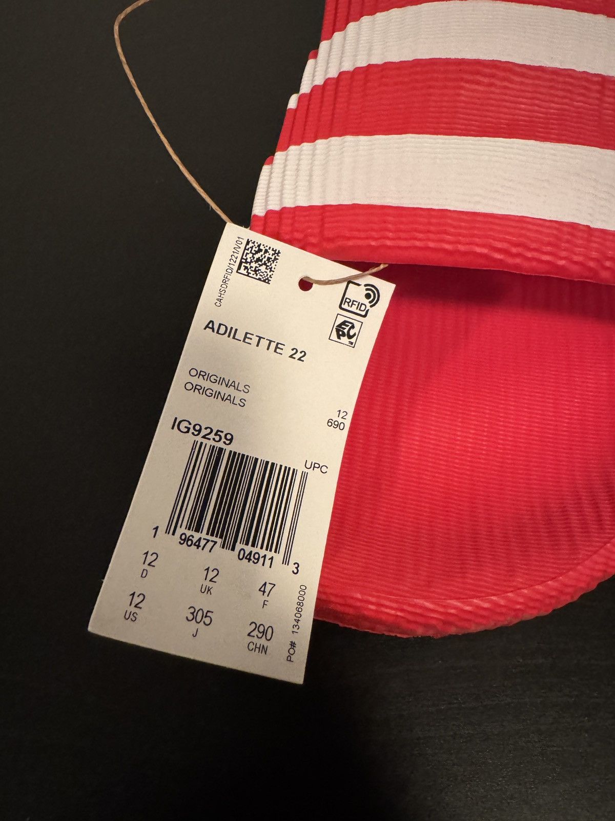 ADIDAS ADILETTE 22 SLIDES BETTER SCARLET CLOUD WHITE