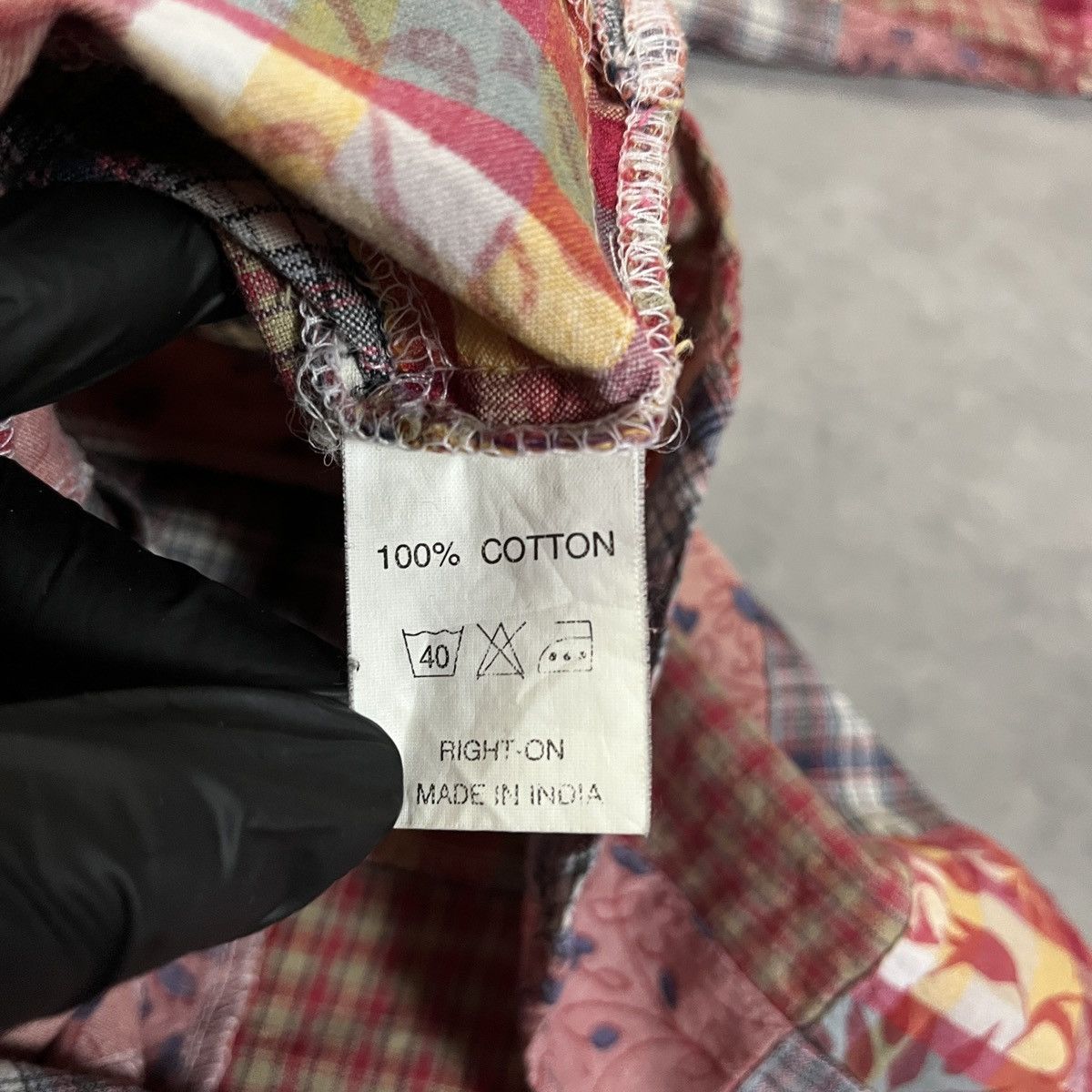 Japanese Brand Crazy Patchwork Flannel Shirt Plaid Floral Mix Quilt Style Size US M / EU 48-50 / 2 - 5 Thumbnail