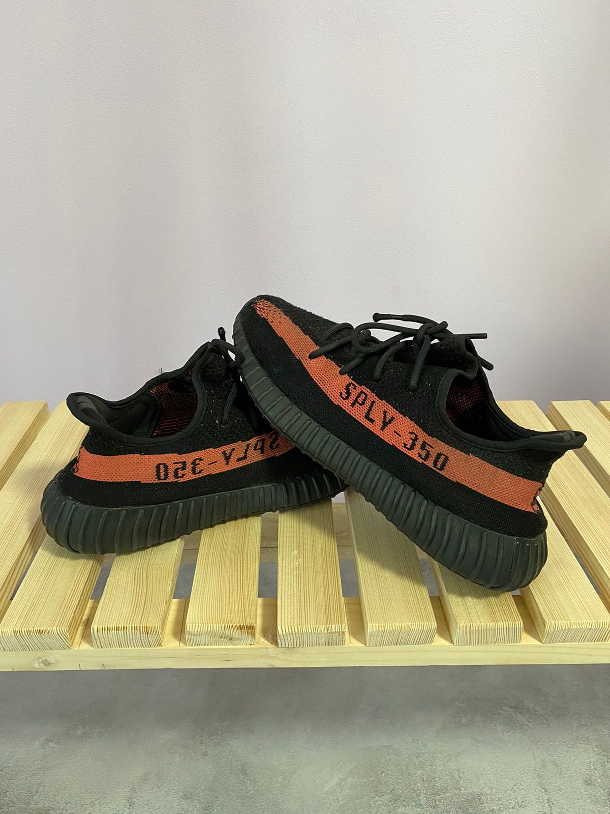 Pre-owned Adidas X Kanye West Shoes In Black/red
