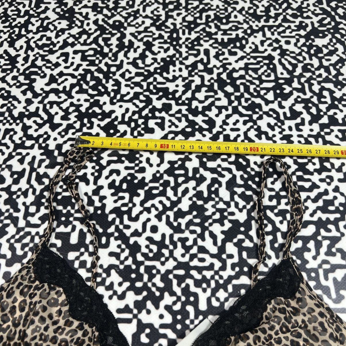 Vintage Vintage Y2K Leopard Mesh Sexy Nightie Mini Dress Retro Style Size S / US 4 / IT 40 - 15 Thumbnail