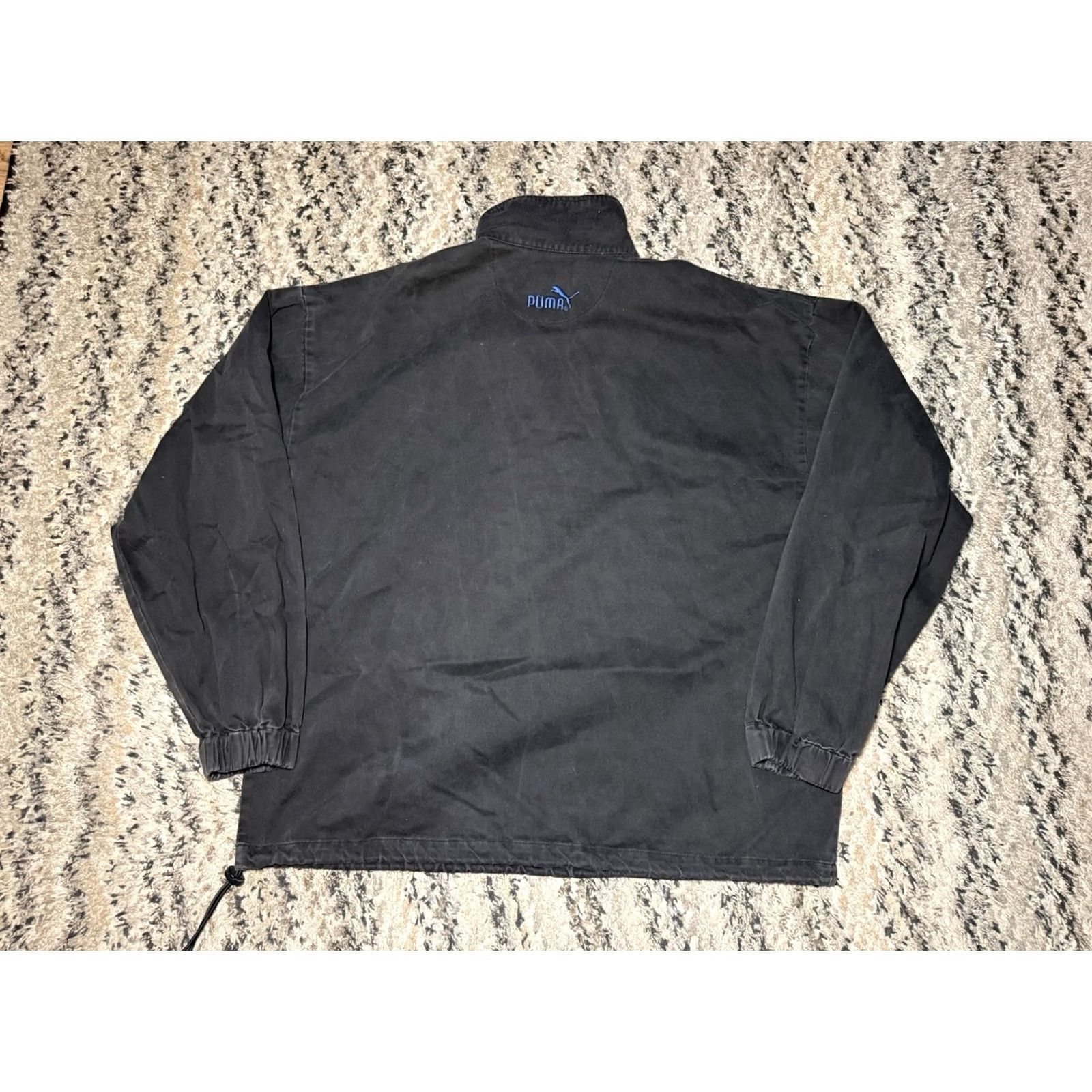 Puma VINTAGE Puma Jacket Mens Large Black Blue Coach Pullover Cotton Windbreaker 90s Size US L / EU 52-54 / 3 - 7 Thumbnail