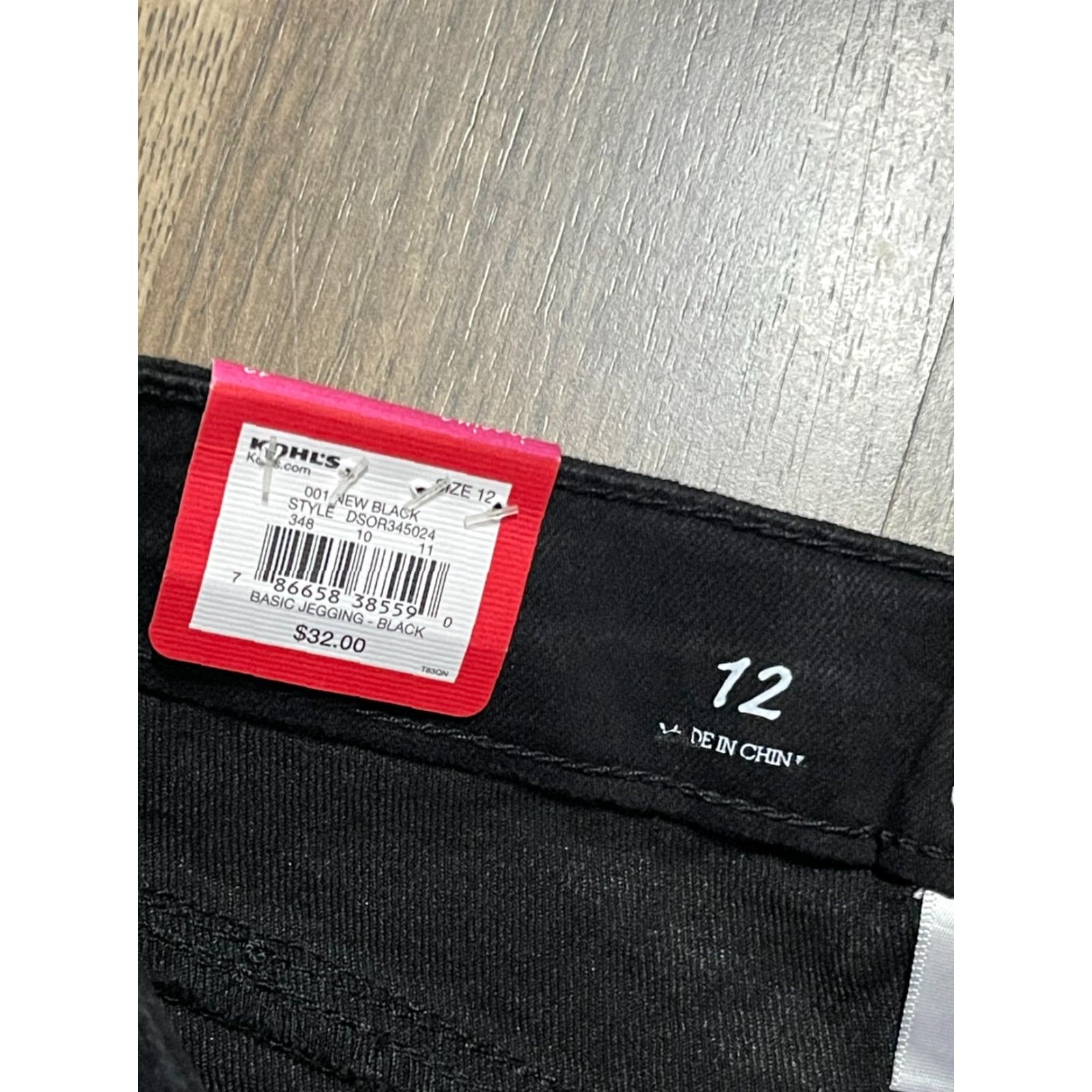 Vintage SO Jeans Women's Size 12 Black Jegging Adjustable Waist Pockets NWT Size 34" / US 12 / IT 48 - 7 Thumbnail
