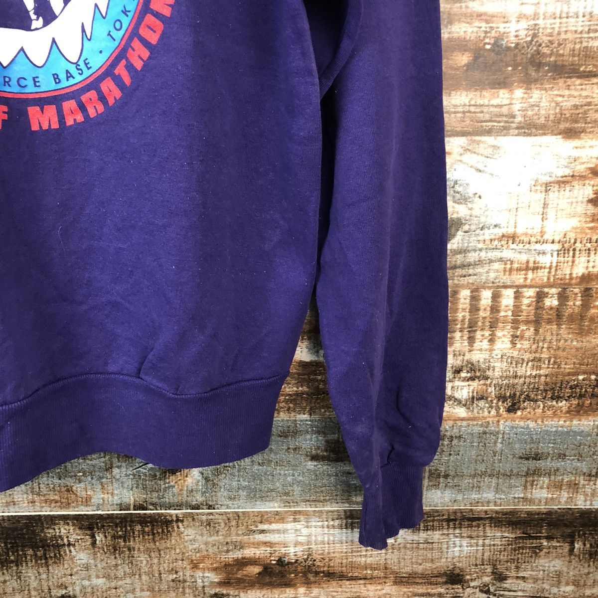 Vintage 99' Yokota Striders Running Club Purple Sweatshirt #A2059 Size US M / EU 48-50 / 2 - 6 Thumbnail