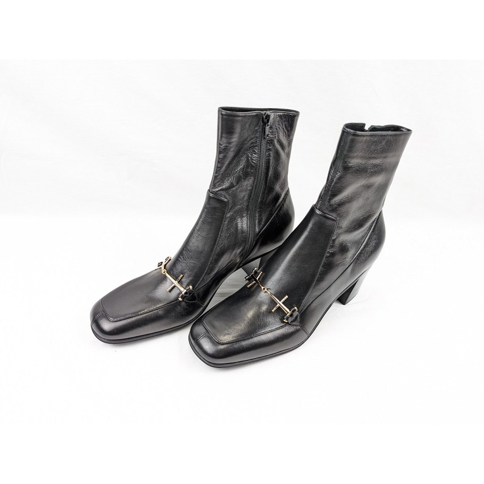 Saint Laurent Paris o1rshd1 Beau 75 Horsebit Boots in Black 43 Size US 10 / EU 43 - 16 Thumbnail
