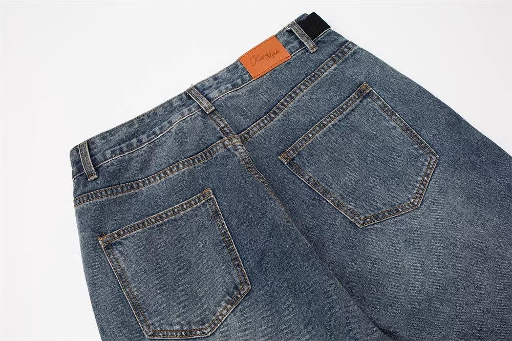 Japanese Brand Men's street style loose washed distressed jeans with belt Size US 34 / EU 50 - 5 Thumbnail