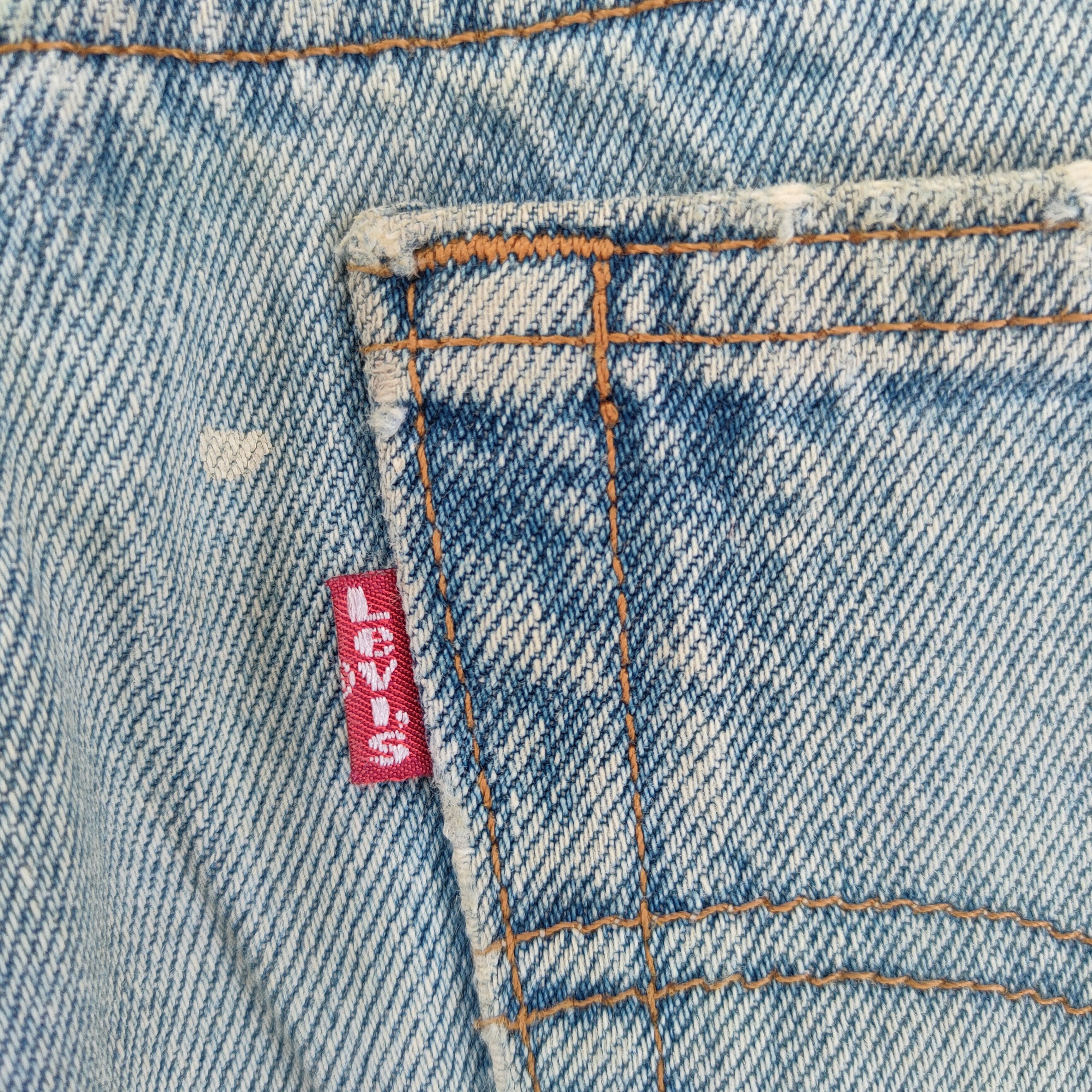 VINTAGE LEVI'S 501 92s USA FADED RIPPED JEANS DENIM PANTS