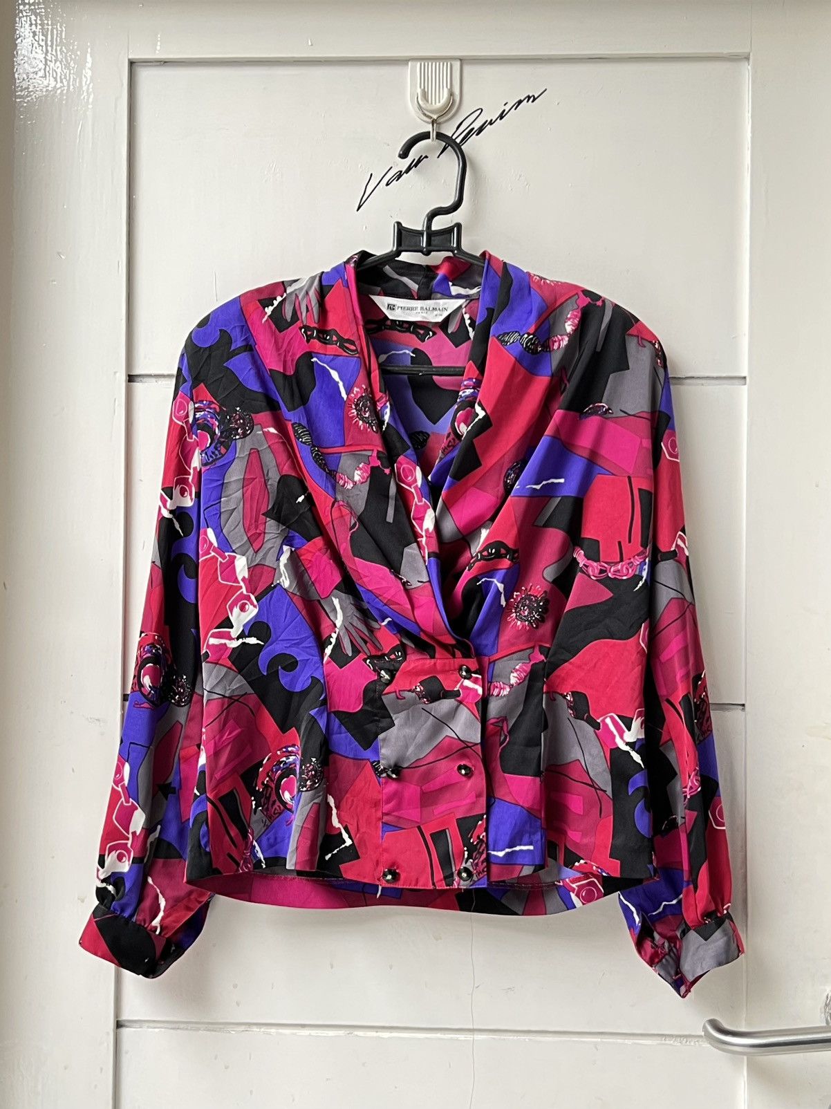 Pierre Balmain Pierre Balmain Paris Motive Blouse Size XS / US 0-2 / IT 36-38 - 9 Thumbnail