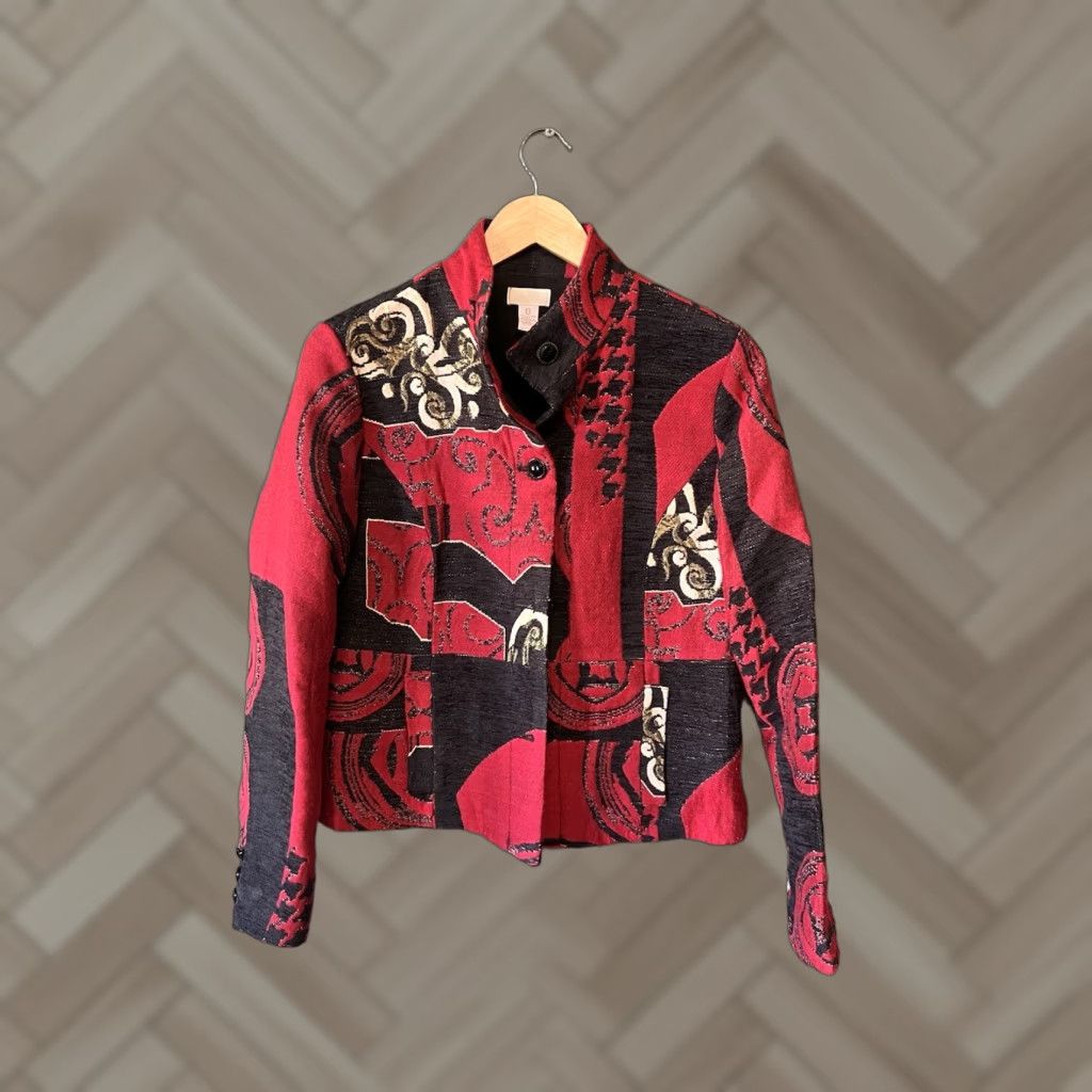 Vintage Vintage Chicos Women’s Red Acrylic Button-Up Blazer Jacket Size 0 User: Vintage Chicos Women’s Red Acrylic Button-Up Blazer Jacket Size 0 Size XS / US 0-2 / IT 36-38 - 1 Thumbnail