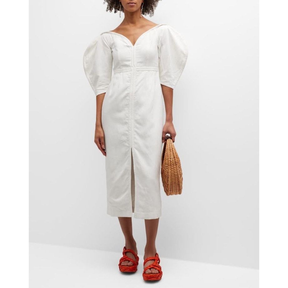 Mara Hoffman Mara Hoffman Leonara puff sleeve midi dress white size 00 Size XXS / US 00 / IT 34 - 20 Thumbnail