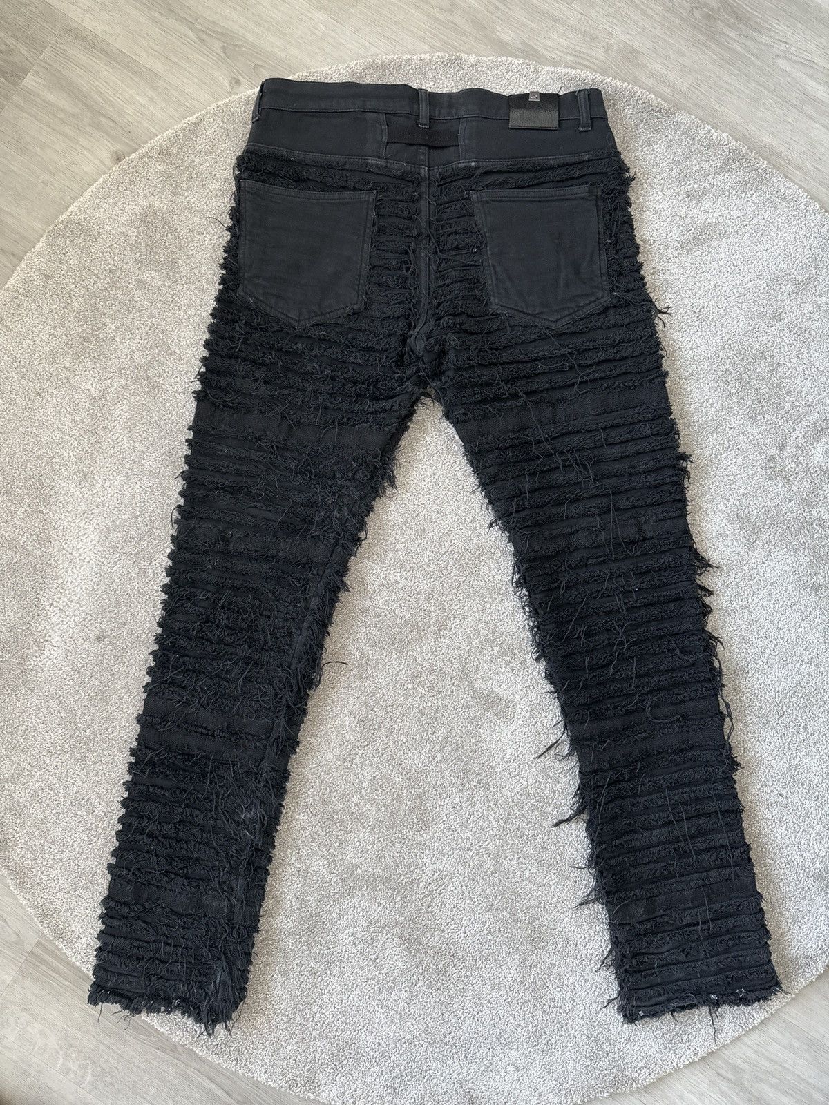 1017 ALYX 9SM × Blackmeans 1017 Alyx 9sm Blackmeans Distressed Denim Jeans Size US 34 / EU 50 - 2 Thumbnail