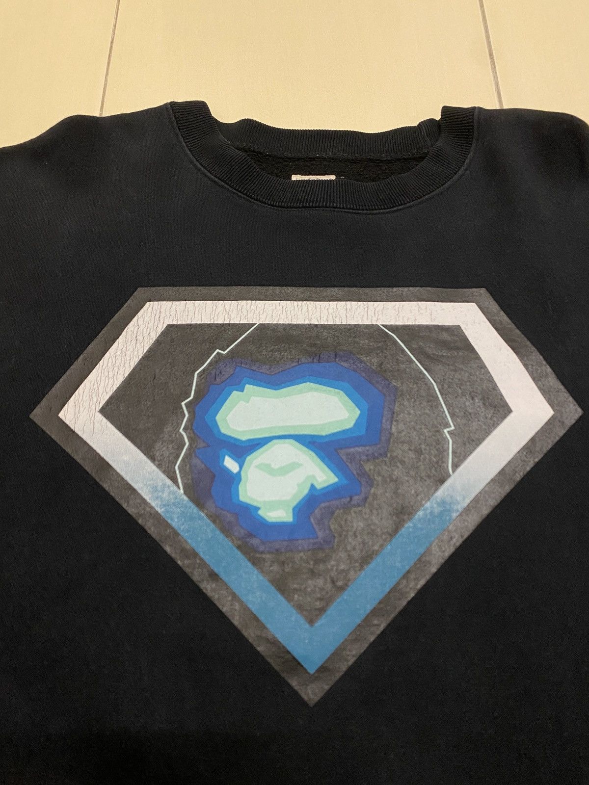 Bape × Nigo Vtg Bathing Ape Diamond Head Oversized Boxy Sweatshirt Size US L / EU 52-54 / 3 - 3 Thumbnail