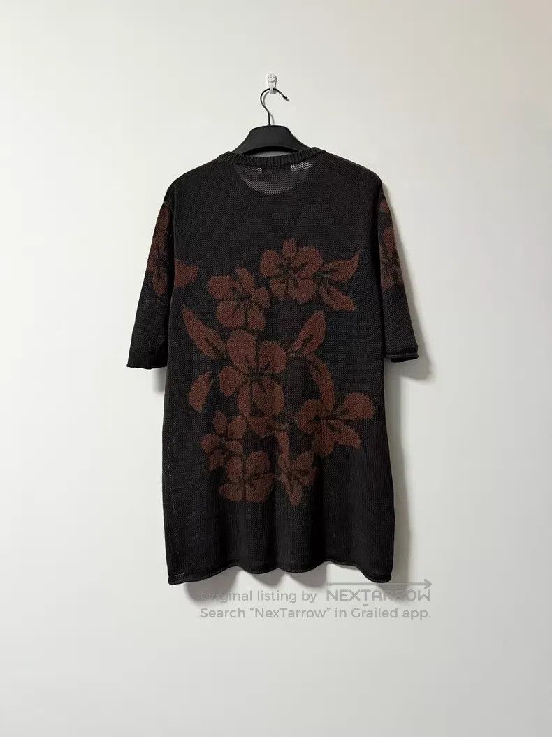 Yohji Yamamoto Yohji Yamamoto Floral short-sleeve knit sweater Size US L / EU 52-54 / 3 - 3 Thumbnail