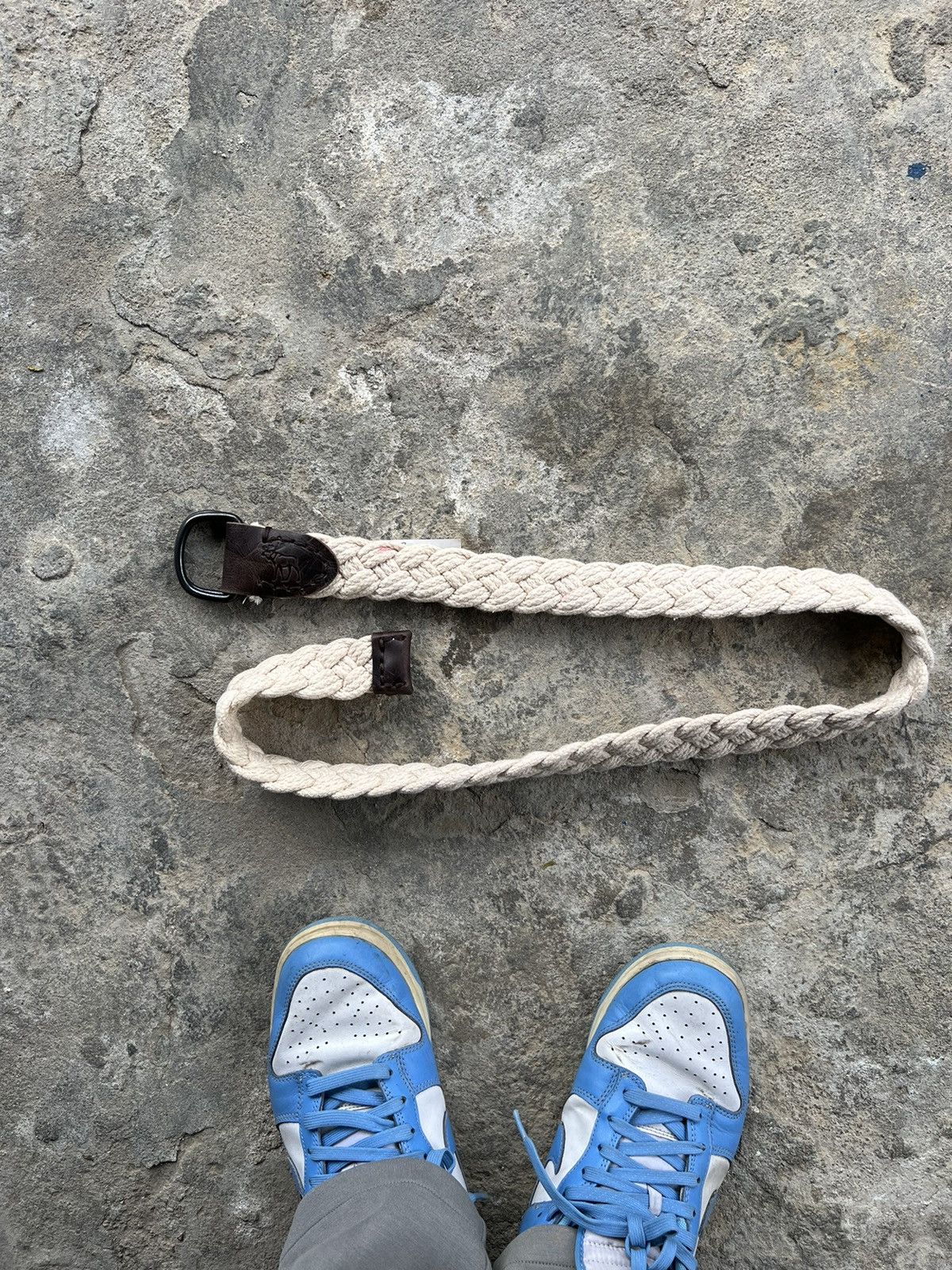 Abercrombie & Fitch × Vintage Abercrombie & Fitch White Braided Belt Rope 32 Size 32 - 1 Thumbnail