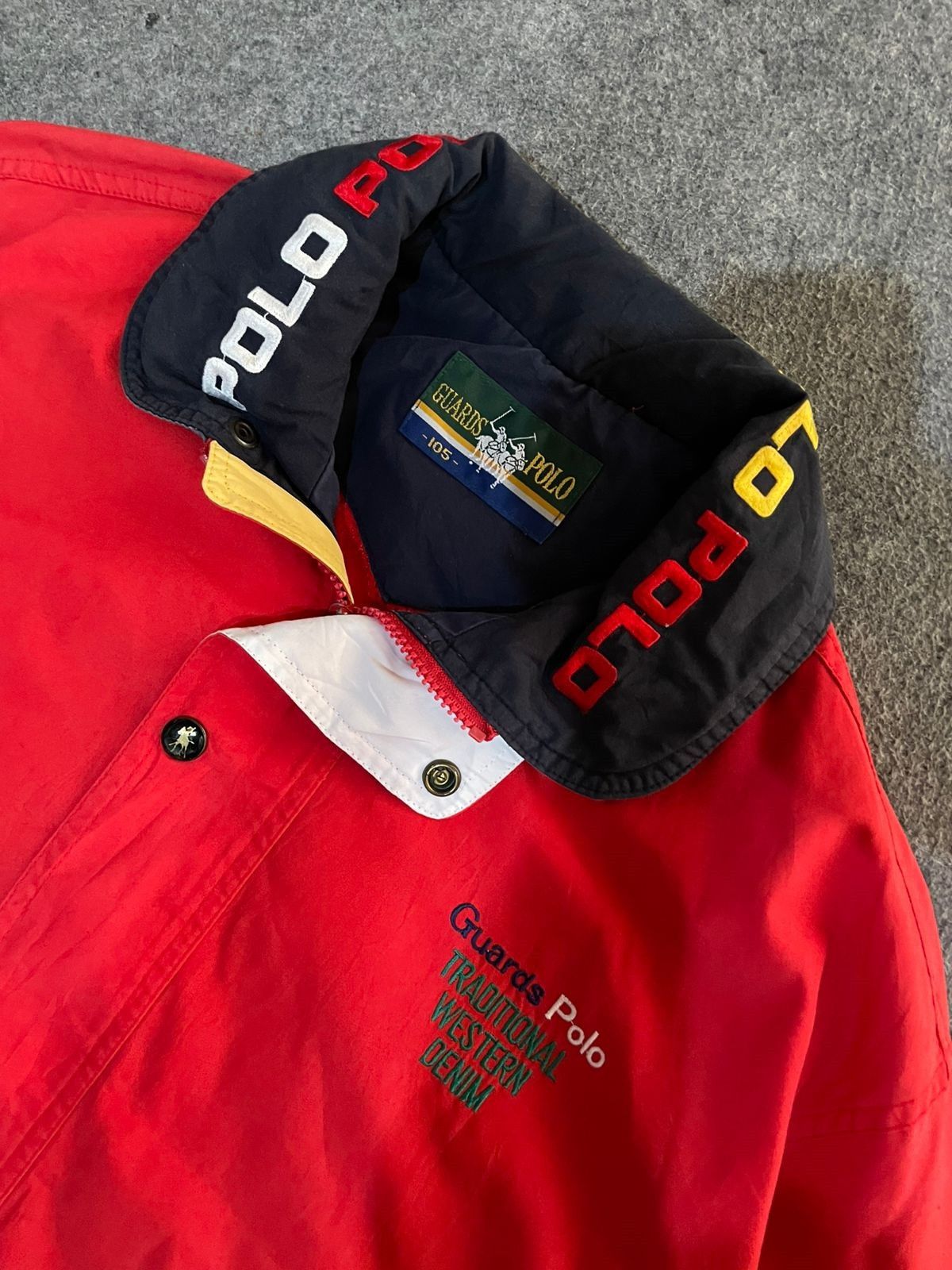 Other UK JACKET WINDBREAKER GUARDS POLO VINTAGE FULL BORDIR Size US XL / EU 56 / 4 - 4 Thumbnail