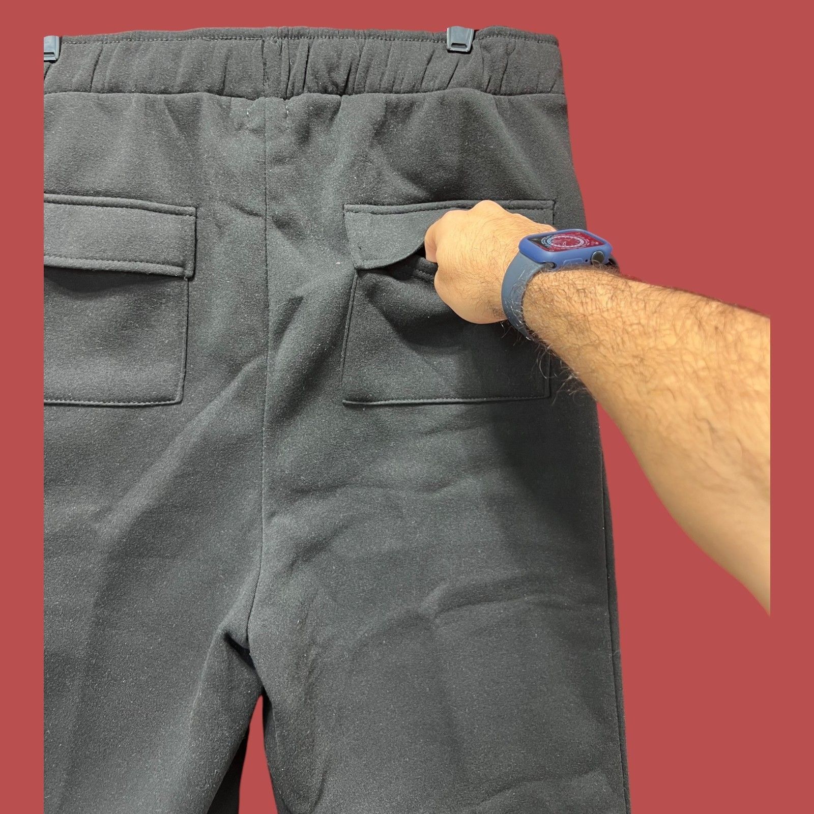 rue21 Rue 21 - Men's Wide Leg Cargo Sweatpants - Black - Extra Lar Size ONE SIZE - 13 Thumbnail