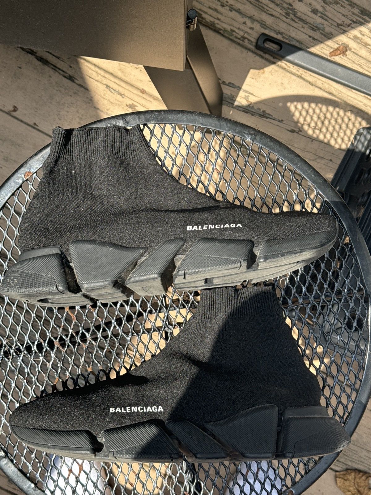 Balenciaga BALENCIAGA MEN'S SPEED RECYCLED KNIT SNEAKER IN BLACK Size US 13 / EU 46 - 3 Thumbnail