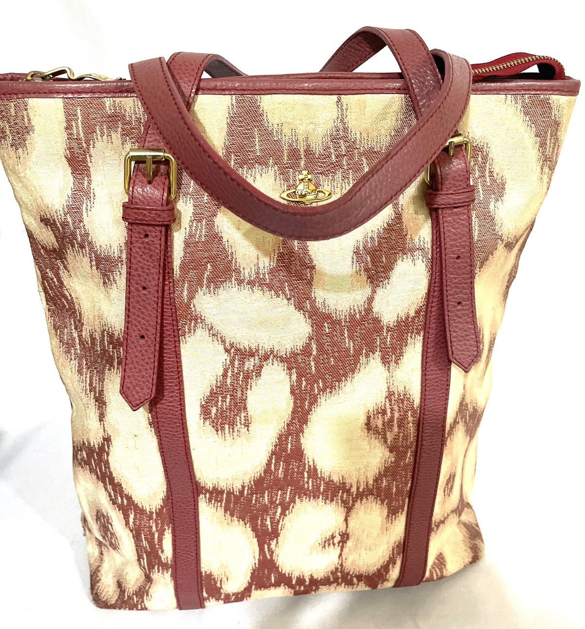 Vivienne Westwood Canvas Leopard Tote Bag - Tall Size ONE SIZE - 10 Thumbnail