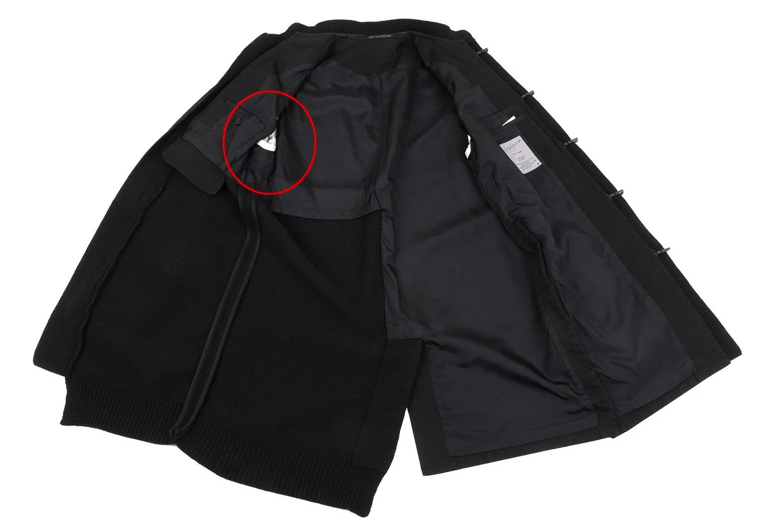 Yohji Yamamoto Yohji Yamamoto Knit Cotton China Jacket Black 2 Size US M / EU 48-50 / 2 - 13 Thumbnail