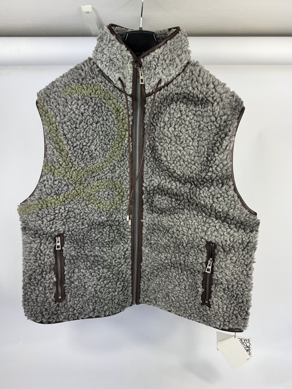 Loewe LEATHER TRIMMER FLEECE VEST GILET Size US XL / EU 56 / 4 - 1 Thumbnail